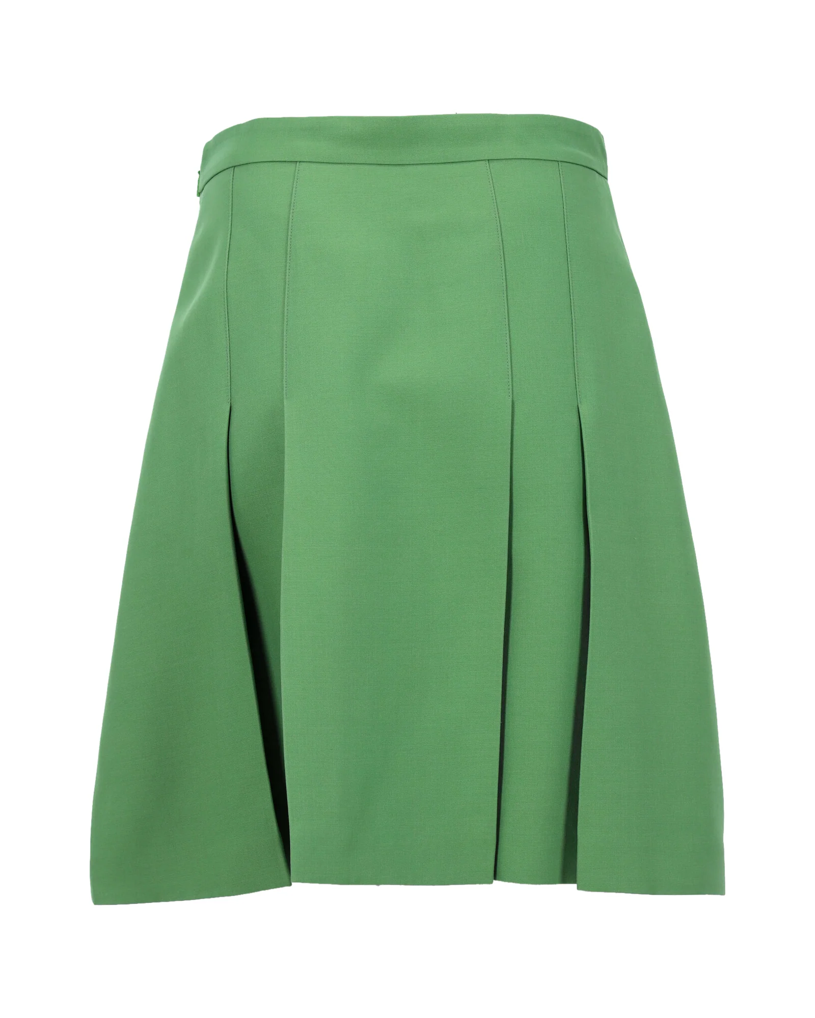 Women's Gucci Pleated Skirt In Green Wool - Image 3