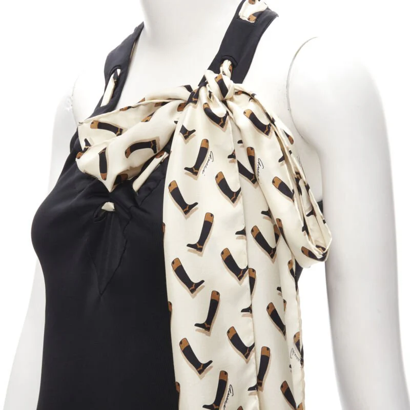 Women's Gucci silk Riding Boot print scarf mini dress - Image 8