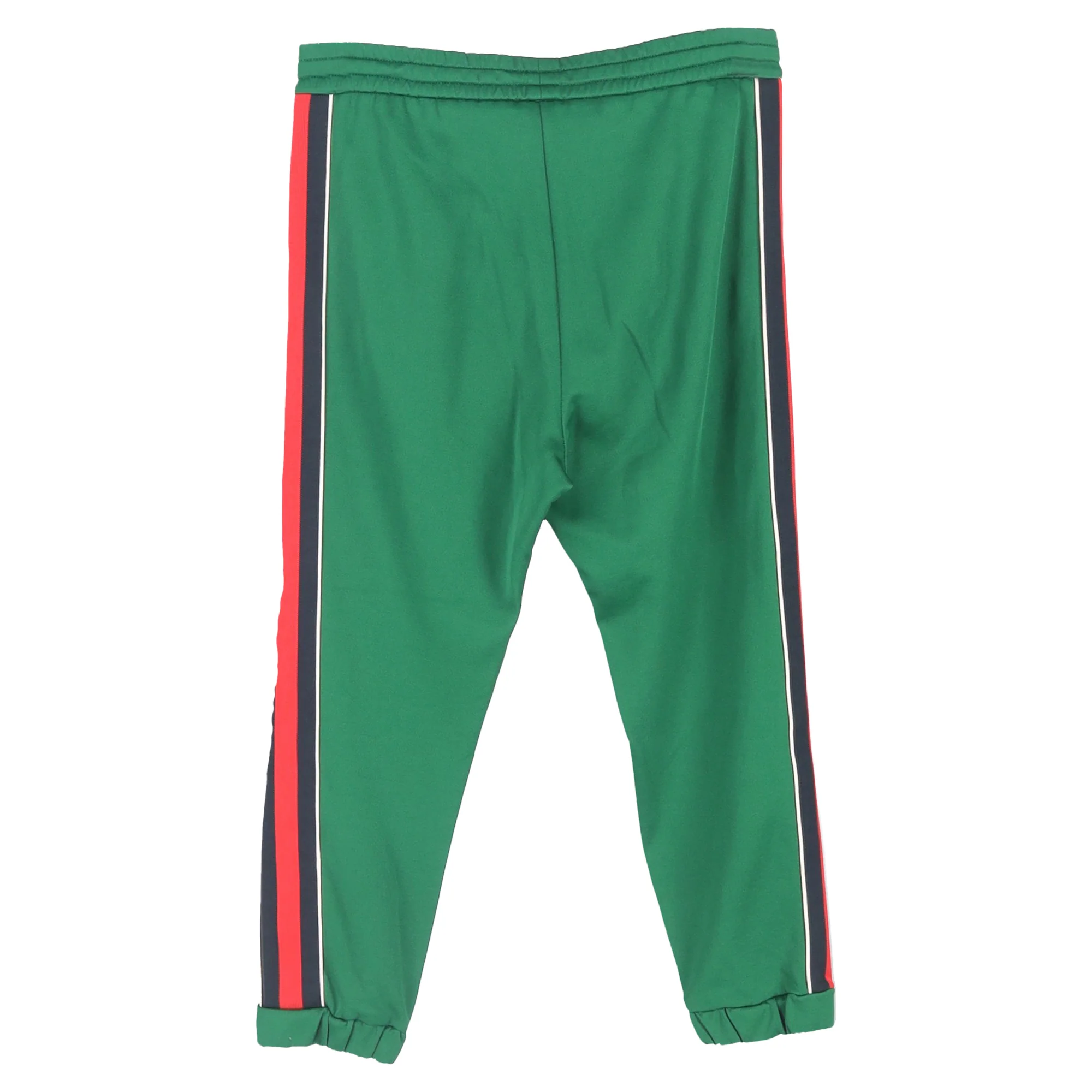 Women's Gucci Sylvie Web Accent Joggers in Green Polyester - Image 2