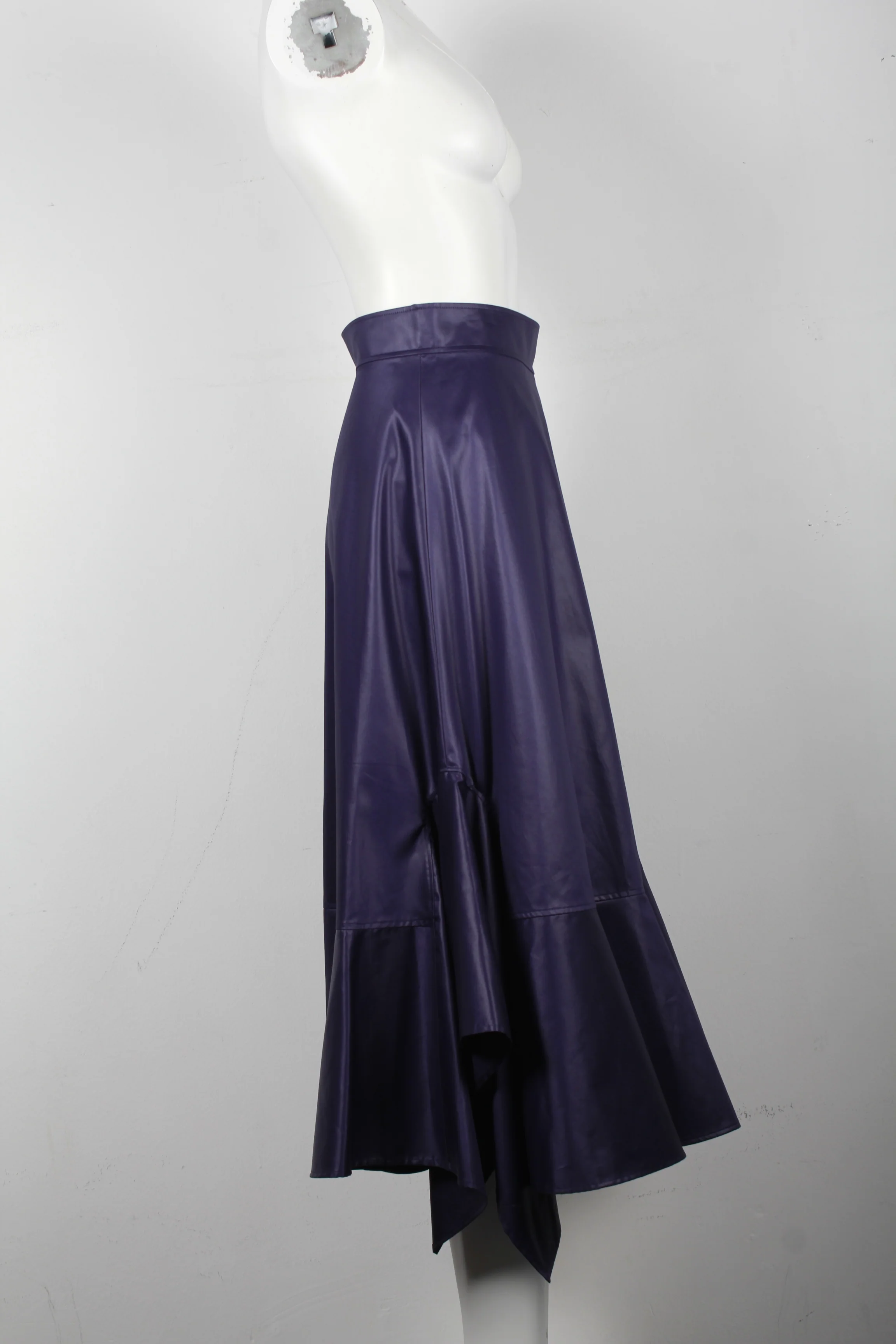 Women's Hermes Mermaid Midi Skirt in Indigo Cotton - Image 7