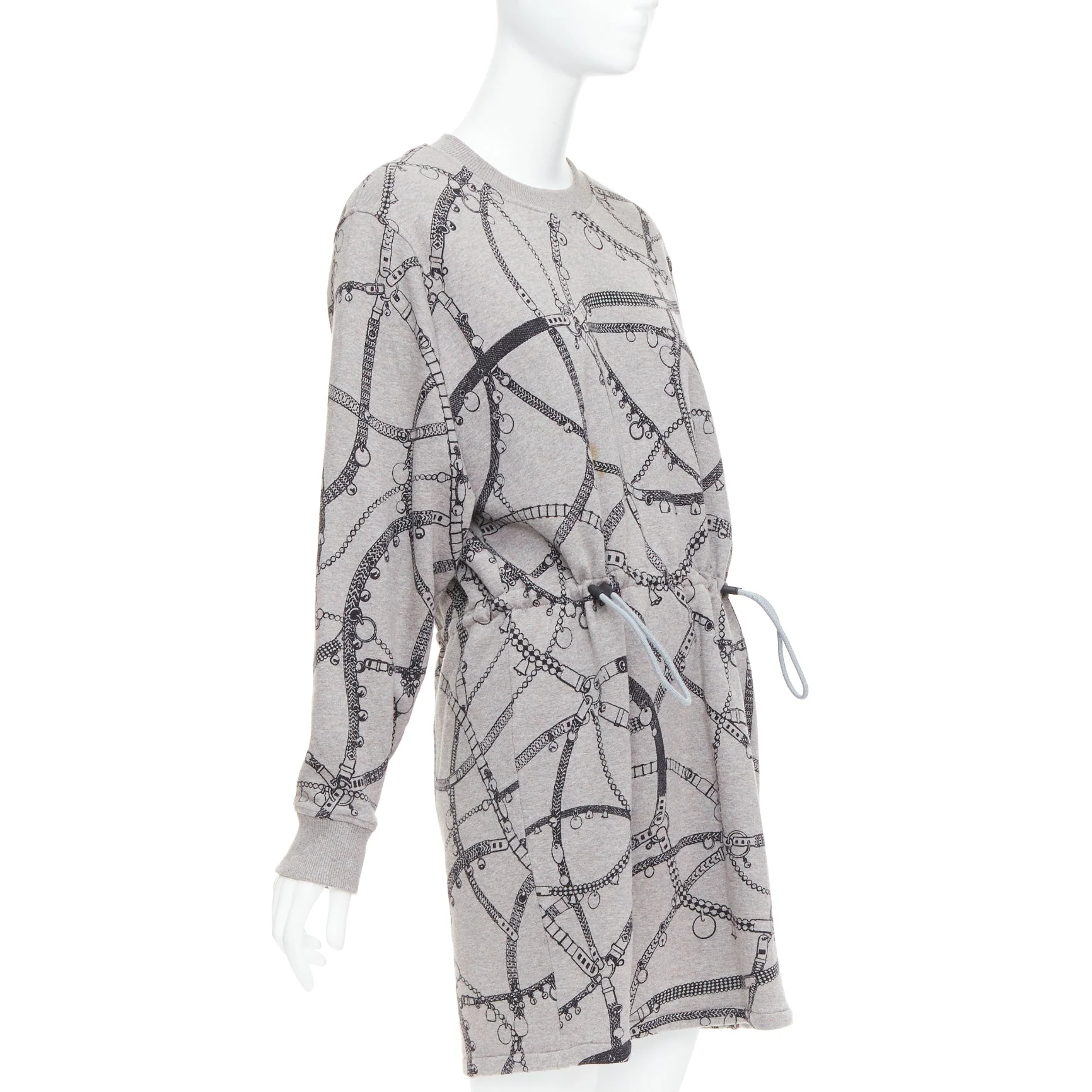 Women's Hermes Tresor de Medor cotton camel fleece drawstring dress - Image 9