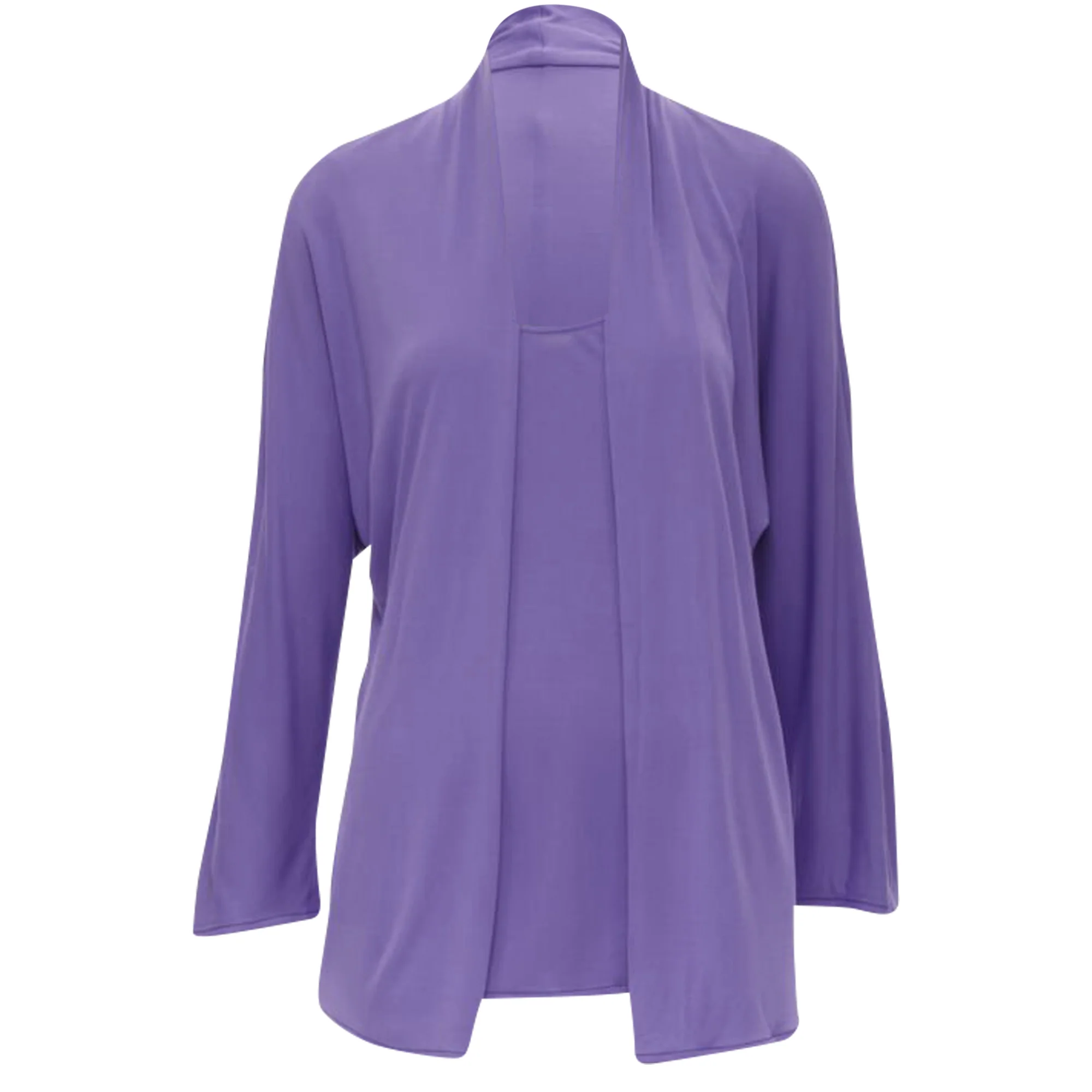 Women's Hermes viscose scoop neck belted cardigan top - Image 2
