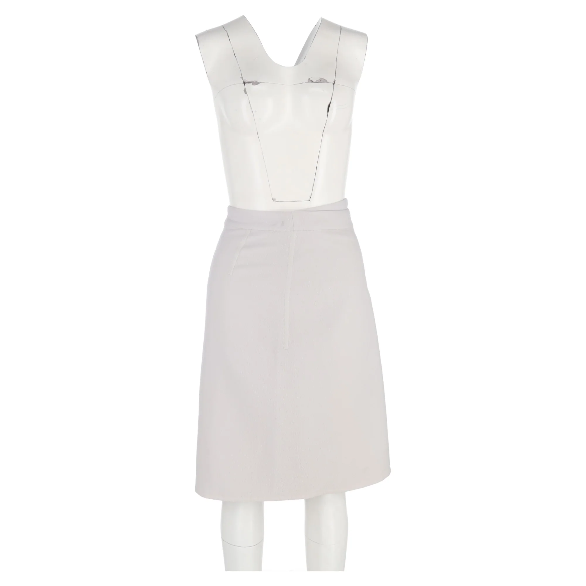 Women's Hermès Wrap Skirt in Grey Cashmere - Image 4