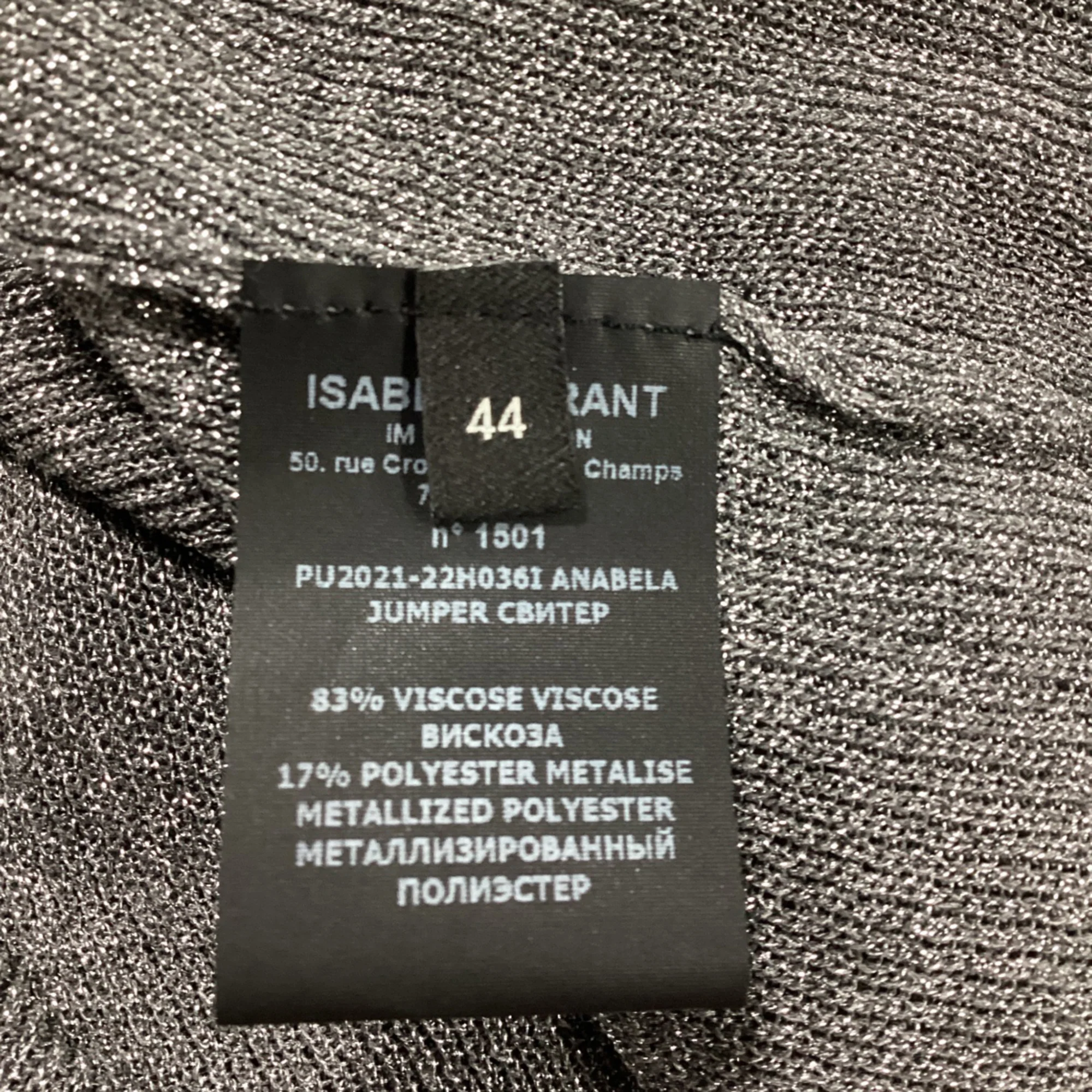Women's Isabel Marant Turtleneck Sweater in Metallic Silver Viscose - Image 5