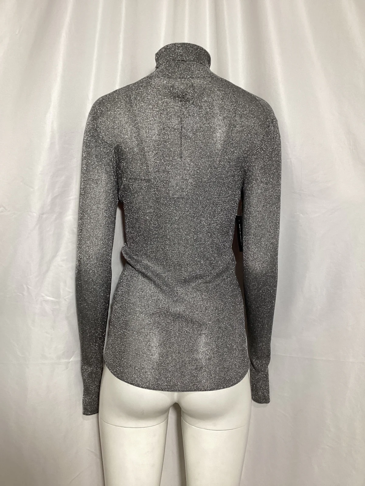Women's Isabel Marant Turtleneck Sweater in Metallic Silver Viscose - Image 9