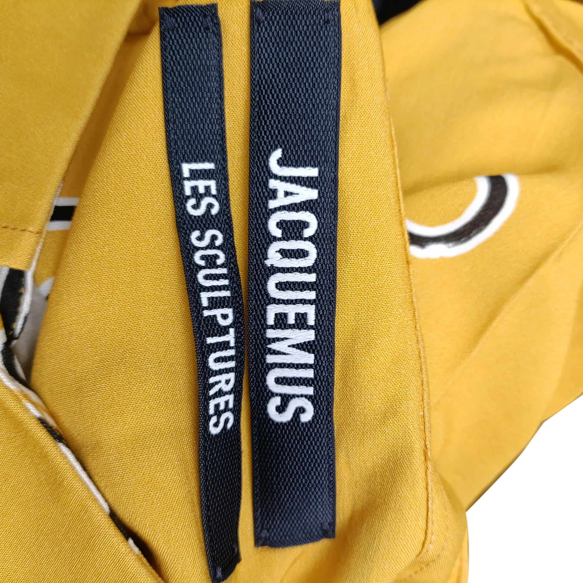 Men's Jacquemus Mello Spiral-Print Shirt in Yellow Viscose - Image 3