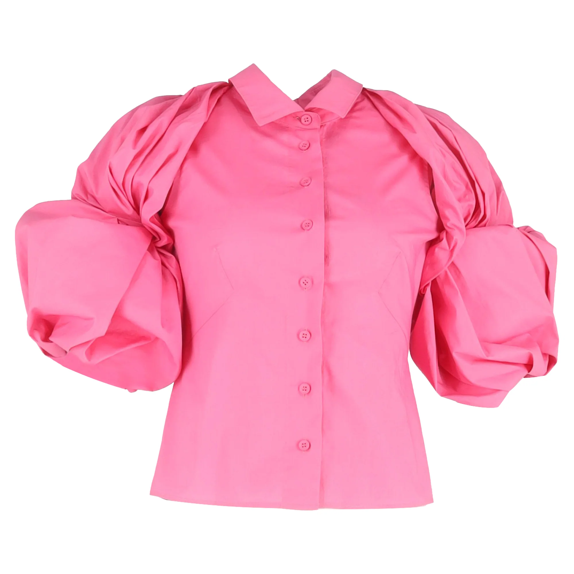 Women's Jacquemus La Chemise Maraca Shirt in Pink Cotton