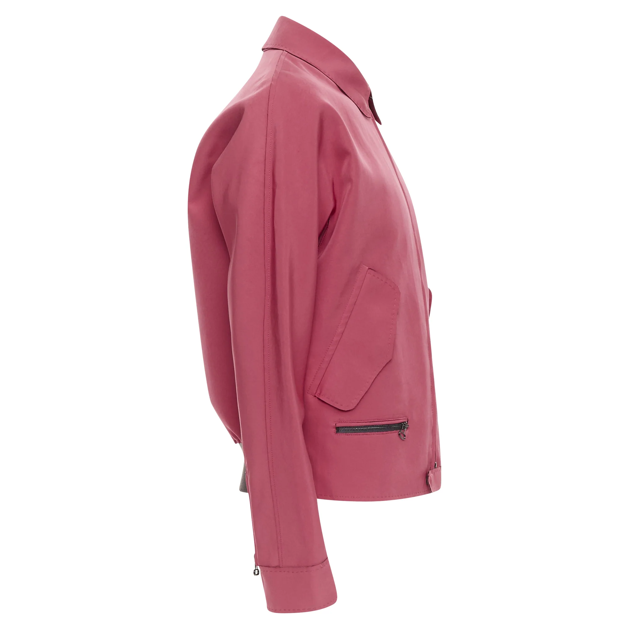Men's LANVIN red triacetate flap pocketed biker style bomber jacket FR46 S - Image 5