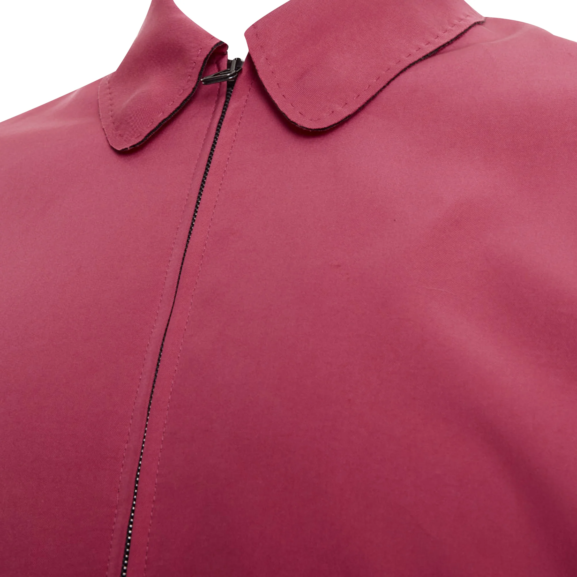 Men's LANVIN red triacetate flap pocketed biker style bomber jacket FR46 S - Image 9