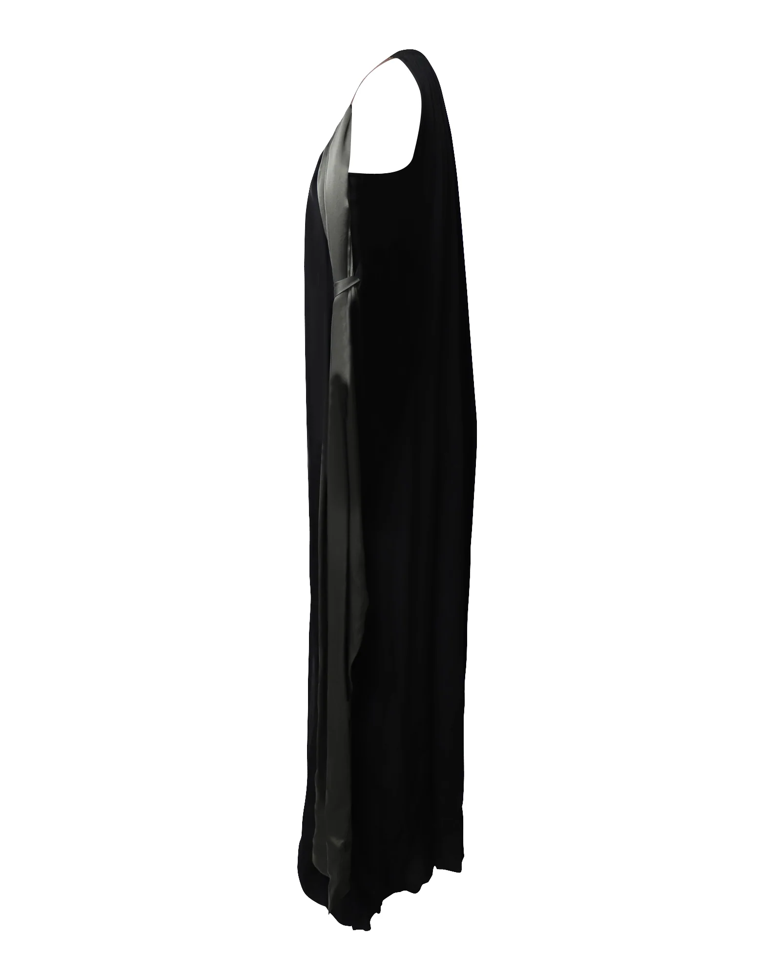 Women's Lanvin Flower Applique Evening Dress in Black Silk - Image 3