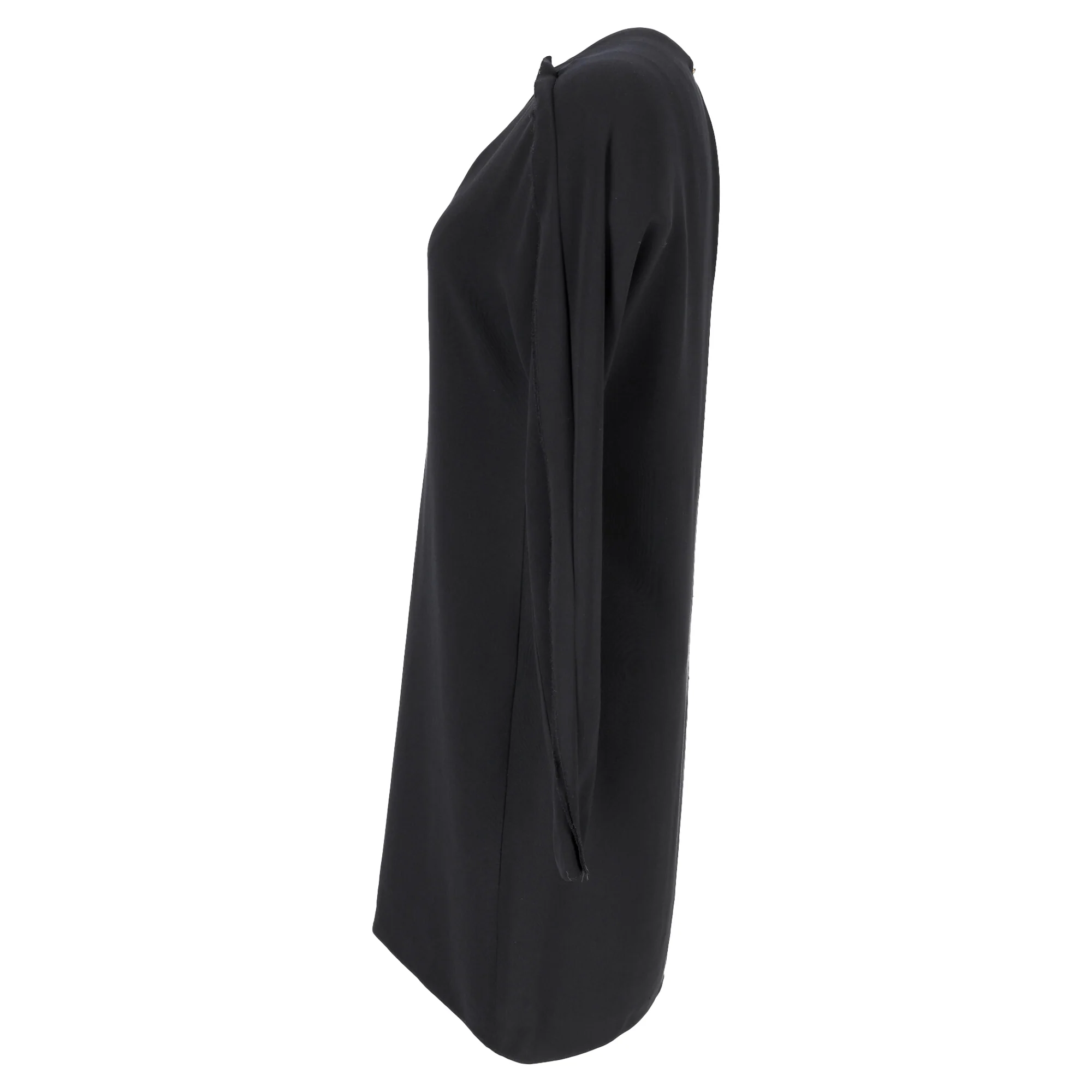 Women's Lanvin Hardware Detail Mini Dress in Navy Blue Viscose - Image 3
