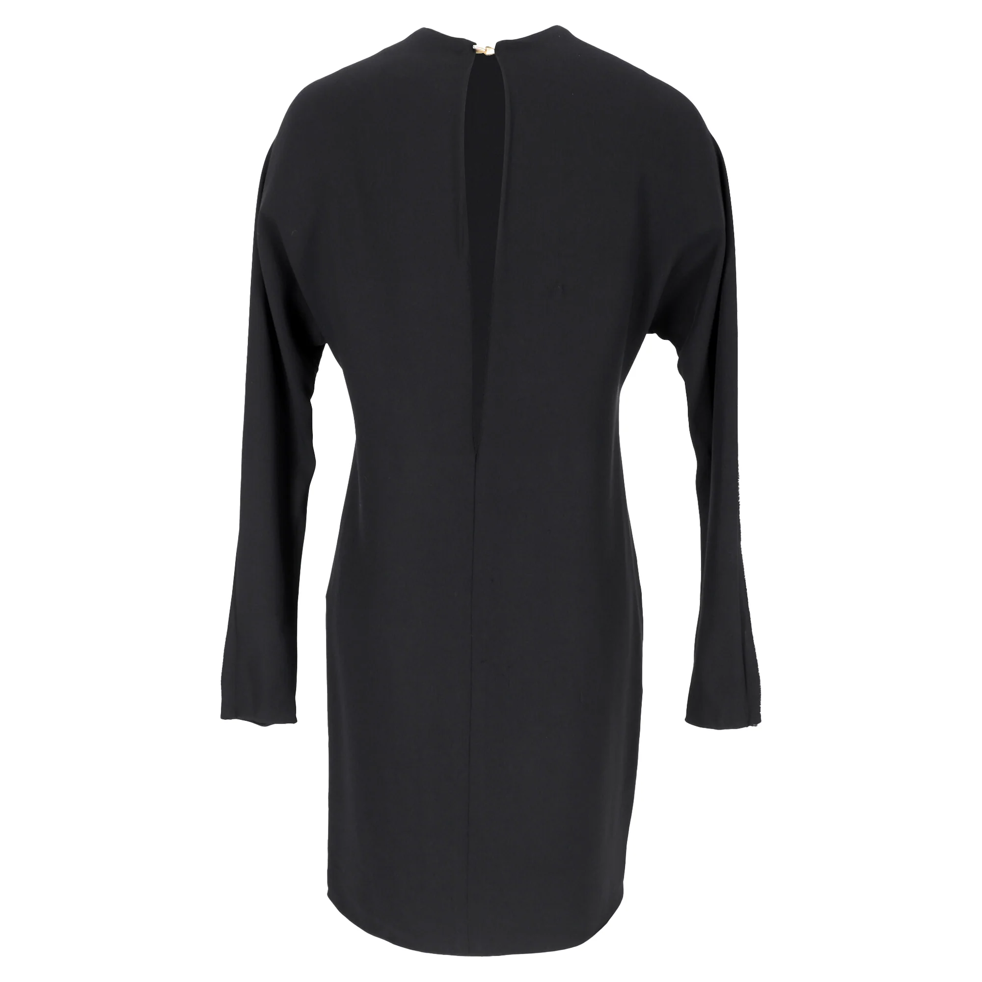 Women's Lanvin Hardware Detail Mini Dress in Navy Blue Viscose - Image 5