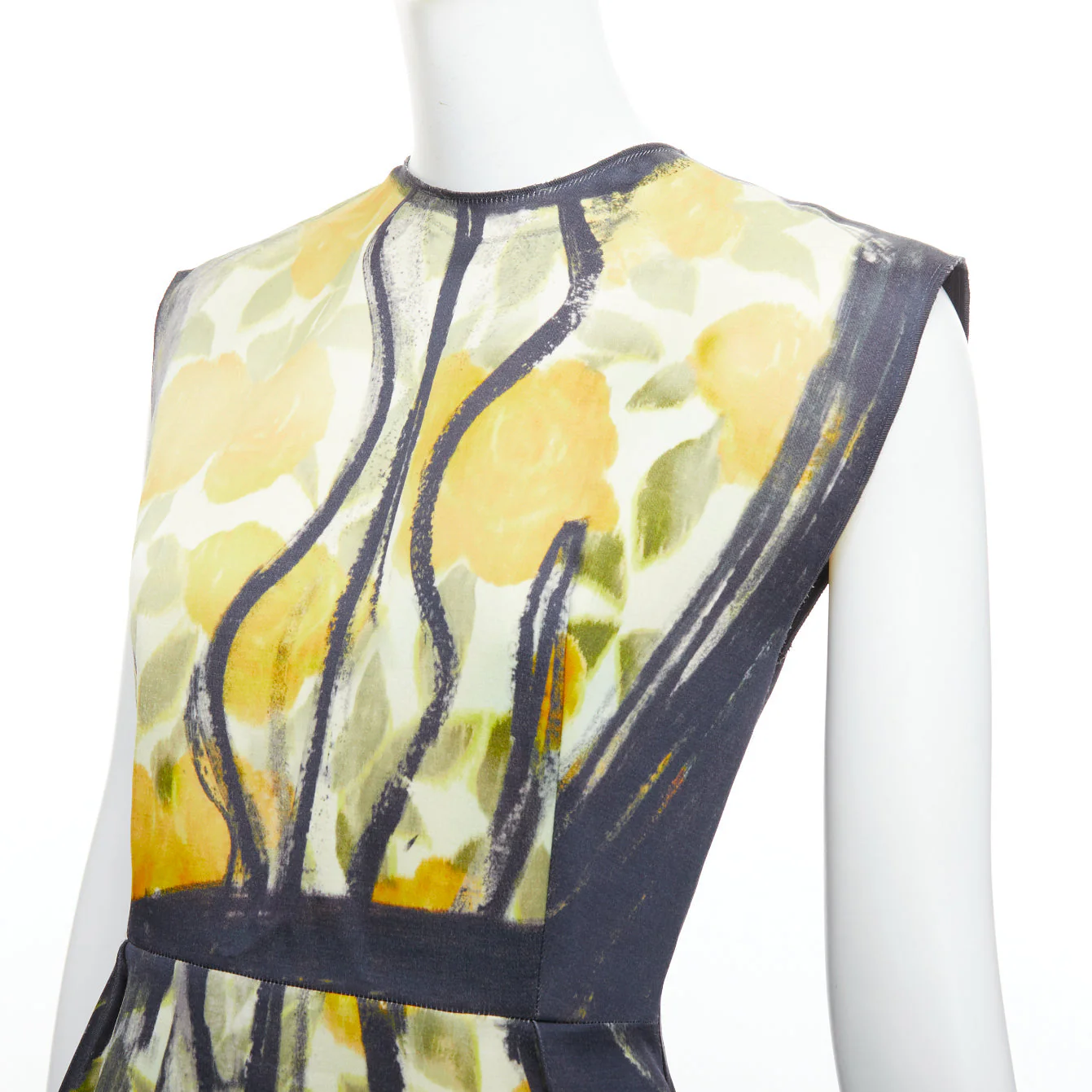 Women's Lanvin Les 10 Ans Cotton Silk Floral Print Dress - Image 8