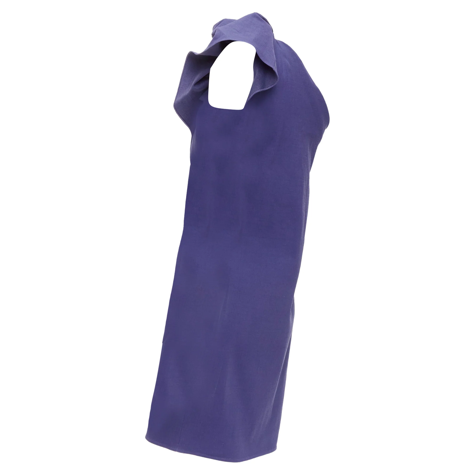 Women's Lanvin linen one shoulder ruffle dress - Image 6