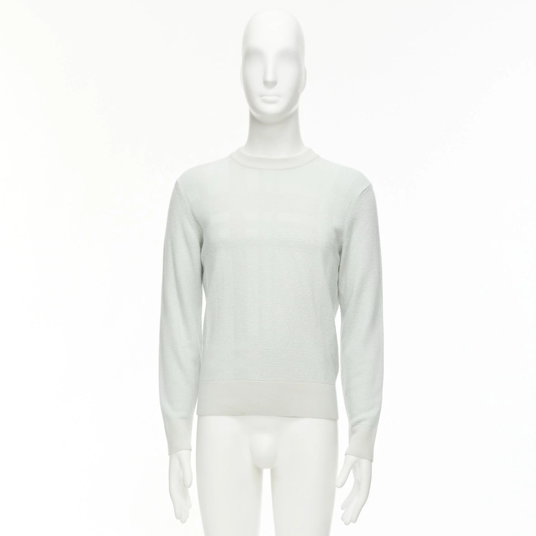 Men's Loro Piana silk cashmere big checkered knitted sweater - Image 9