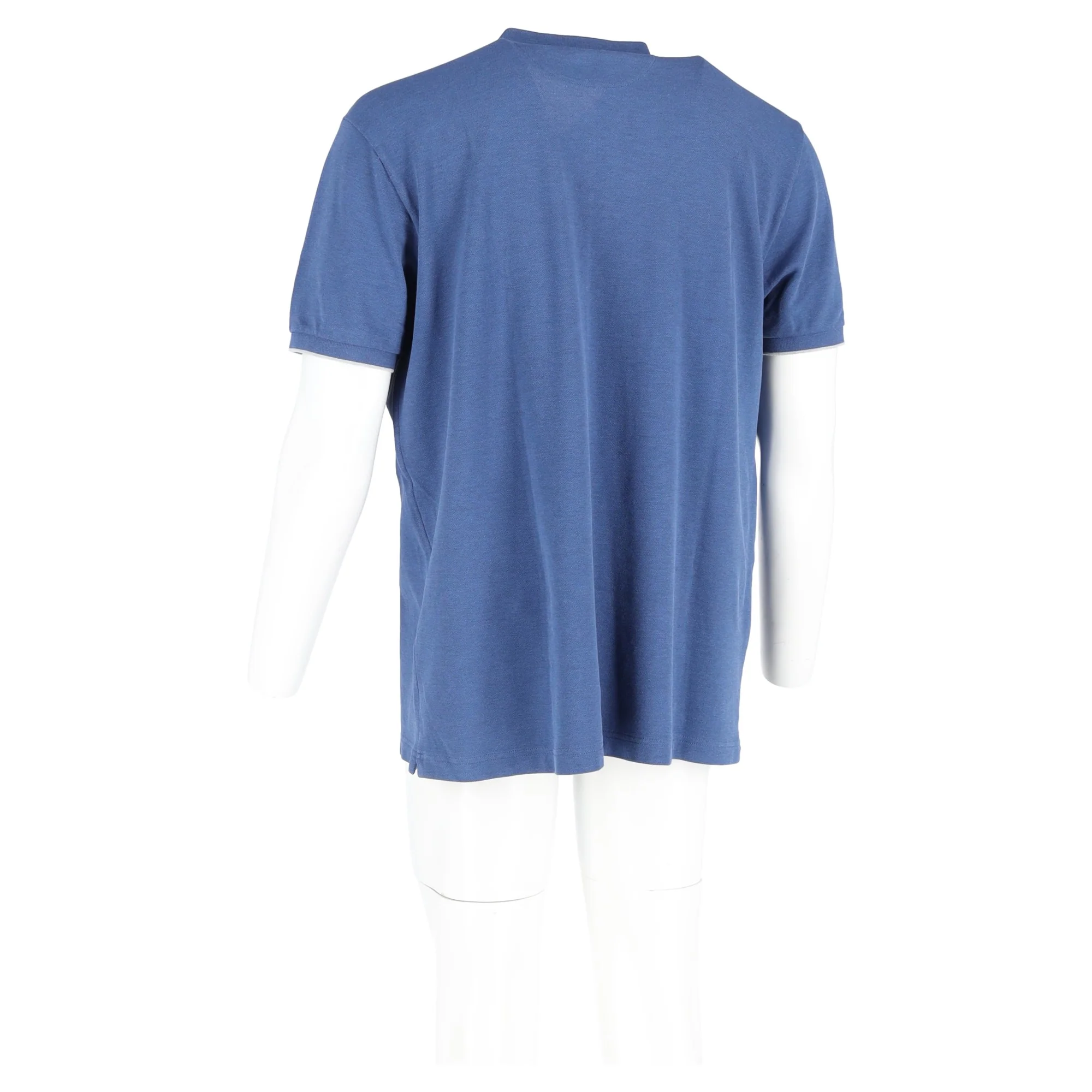 Men's Loro Piana Summer Regatta Polo in Light Blue Cotton - Image 6