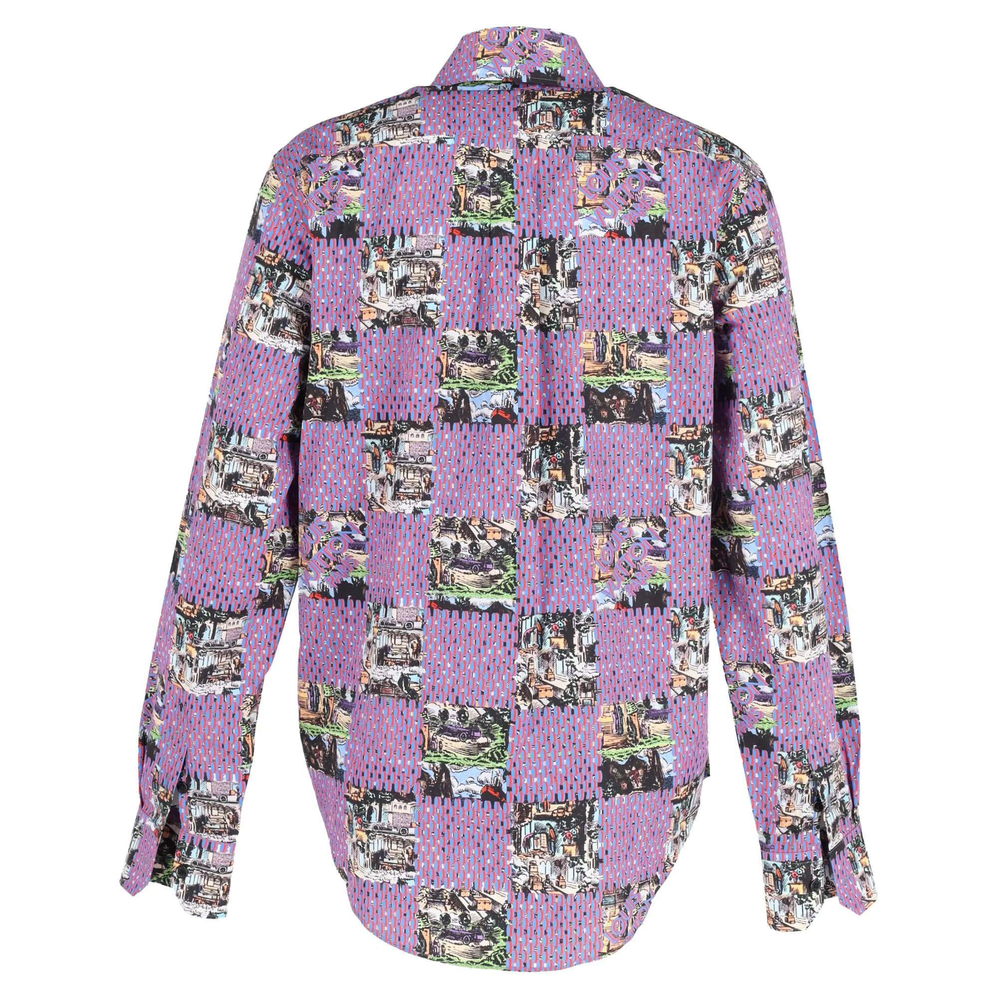 Women's Louis Vuitton Damier Motif Shirt in Purple Cotton - Image 3