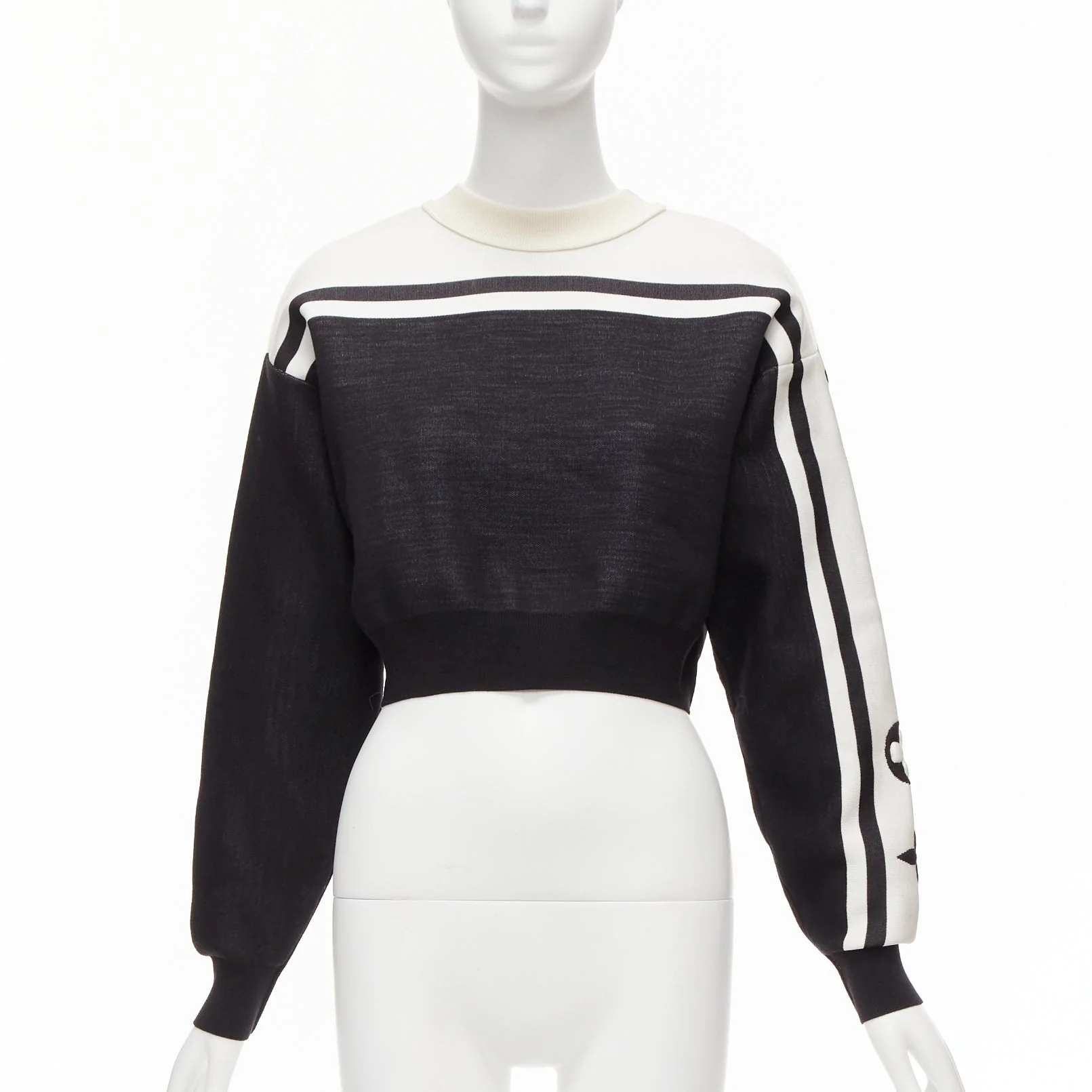 Women's Louis Vuitton floral motif cropped sweater - Image 7