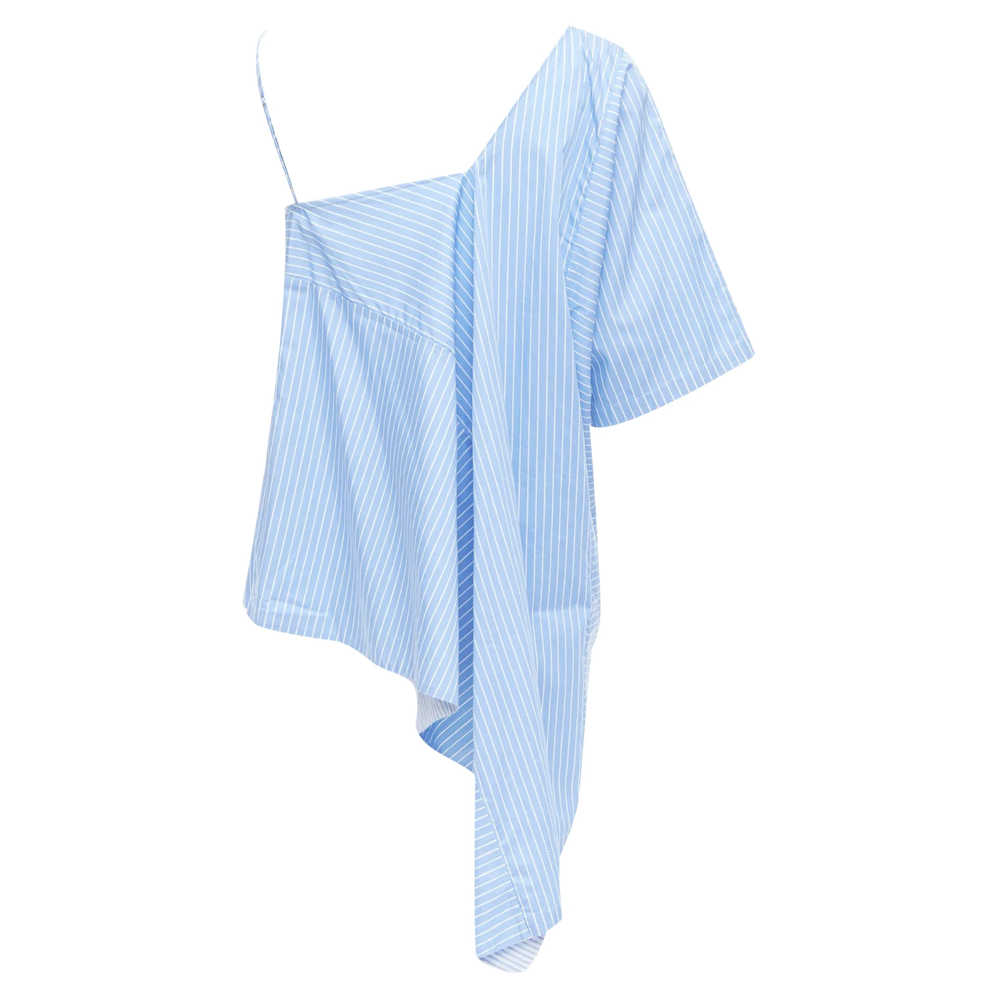 Women's Maison Margiela Cotton Striped Deconstructed Half Cami Top - Image 5