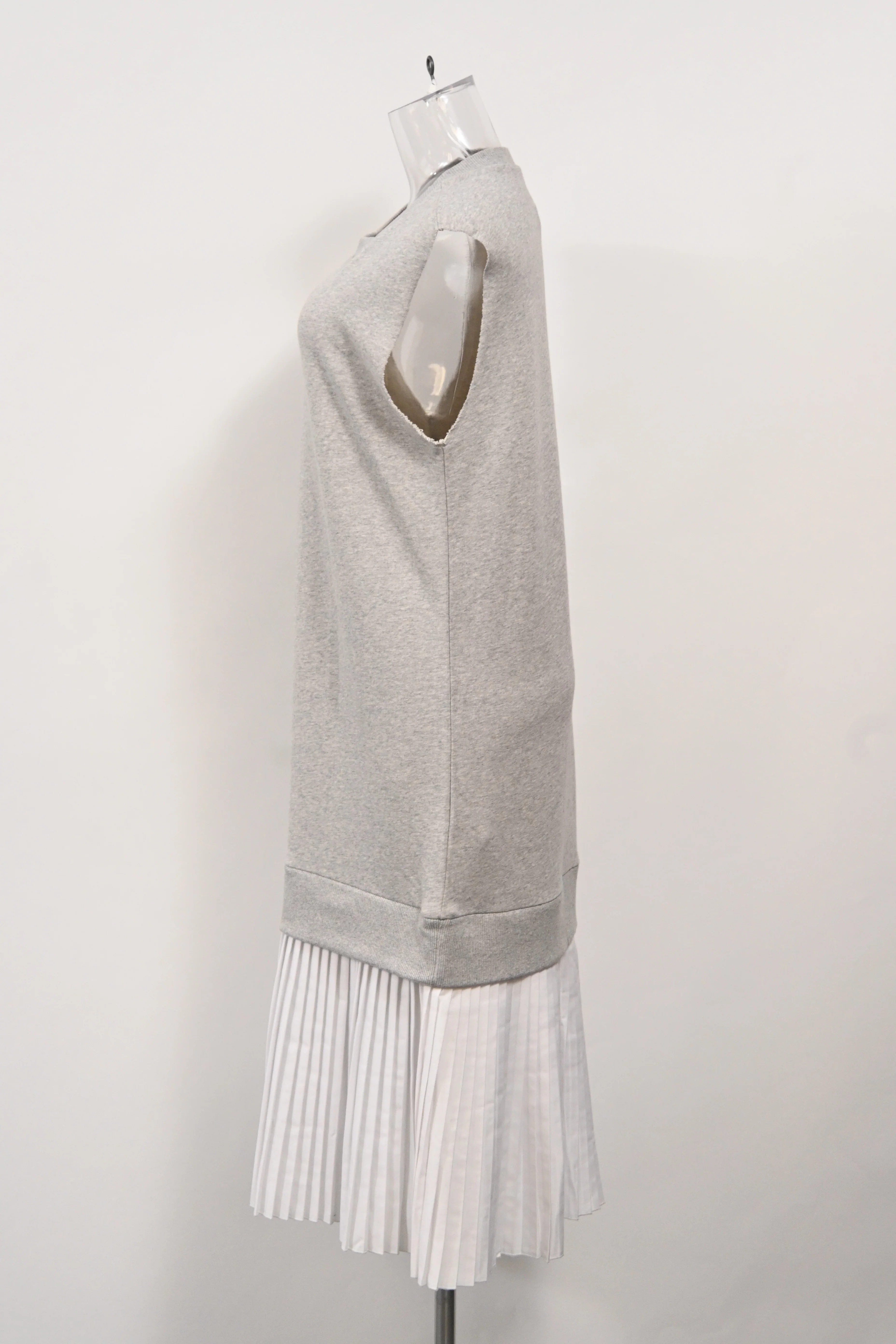 Women's  Maison Margiela Layered Midi Sleeveless Sweater Dress in Grey Cotton - Image 7