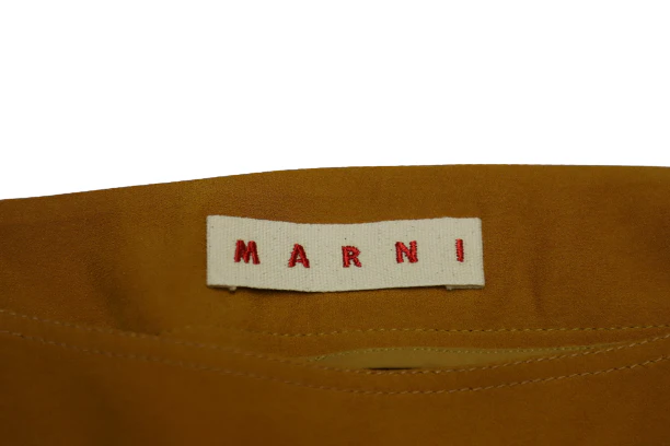 Women's Marni Asymmetric Crepe Midi Skirt in Orange Viscose - Image 3