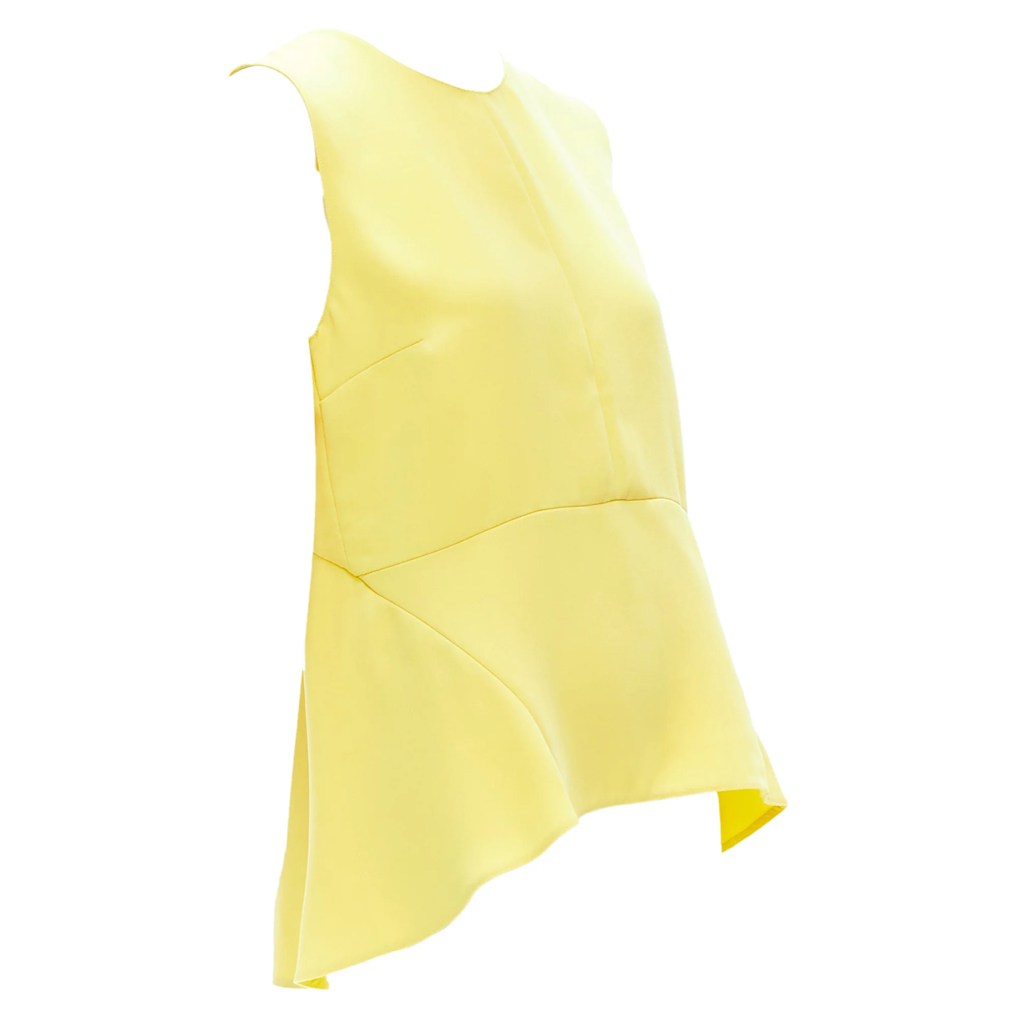 Women's Marni canary darted high low peplum sleeveless top
