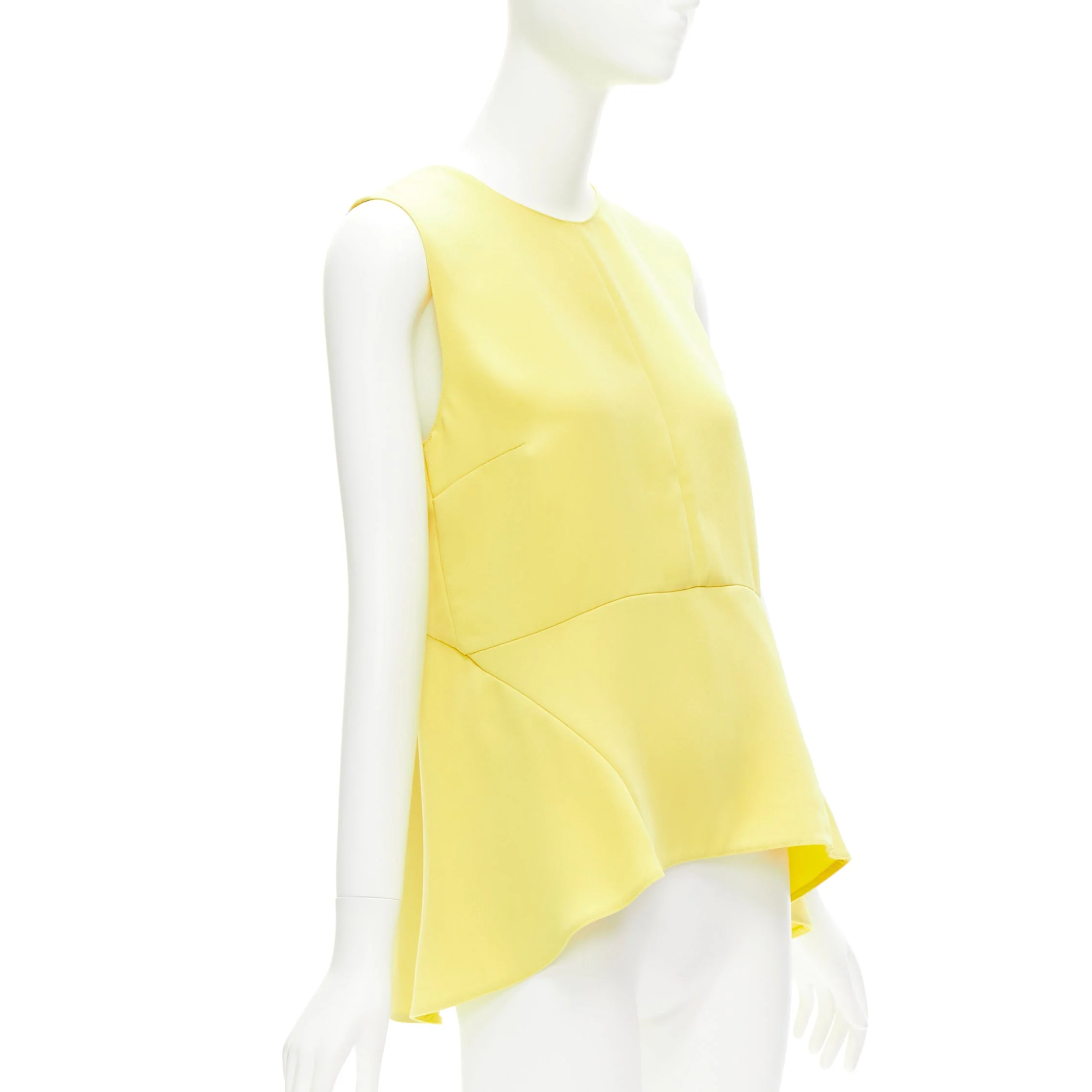 Women's Marni canary darted high low peplum sleeveless top - Image 7