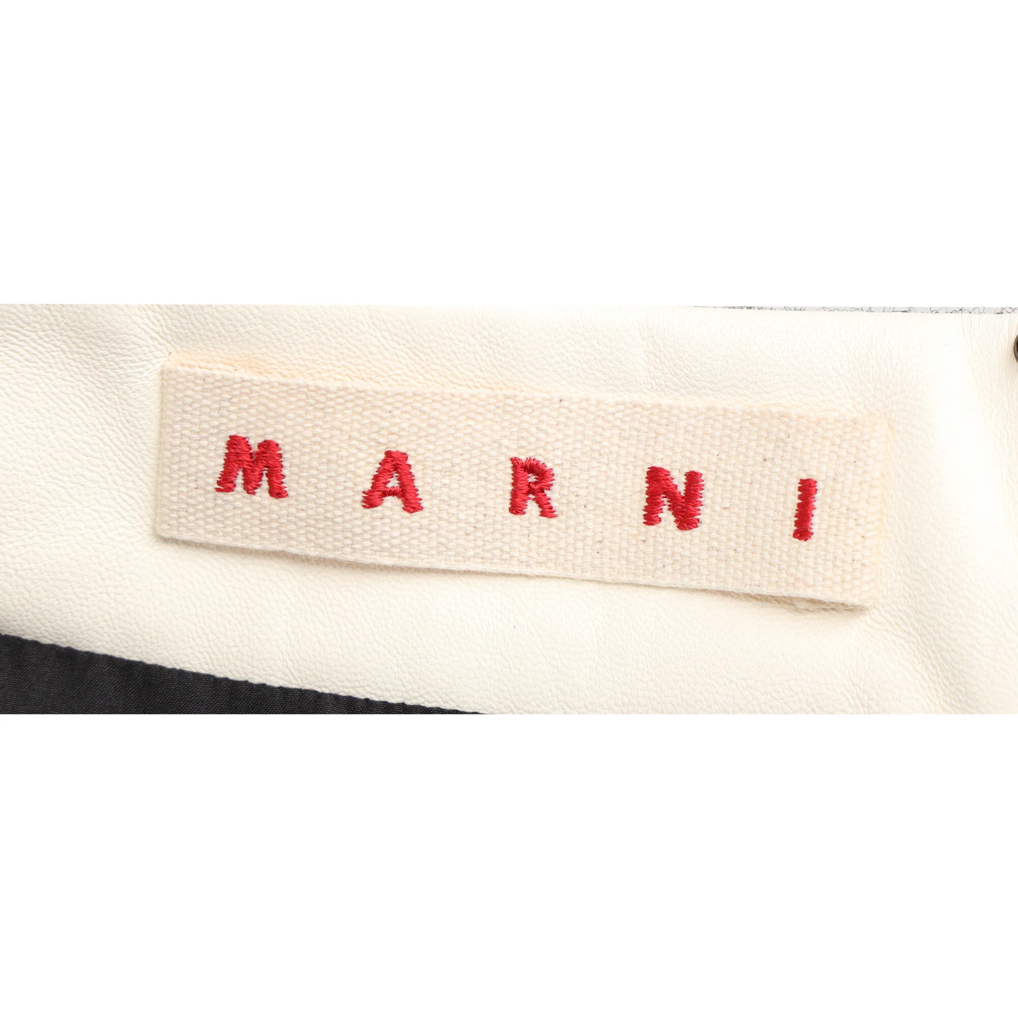 Women's Marni Check-Print Midi Pencil Skirt in Red and Black Wool - Image 5