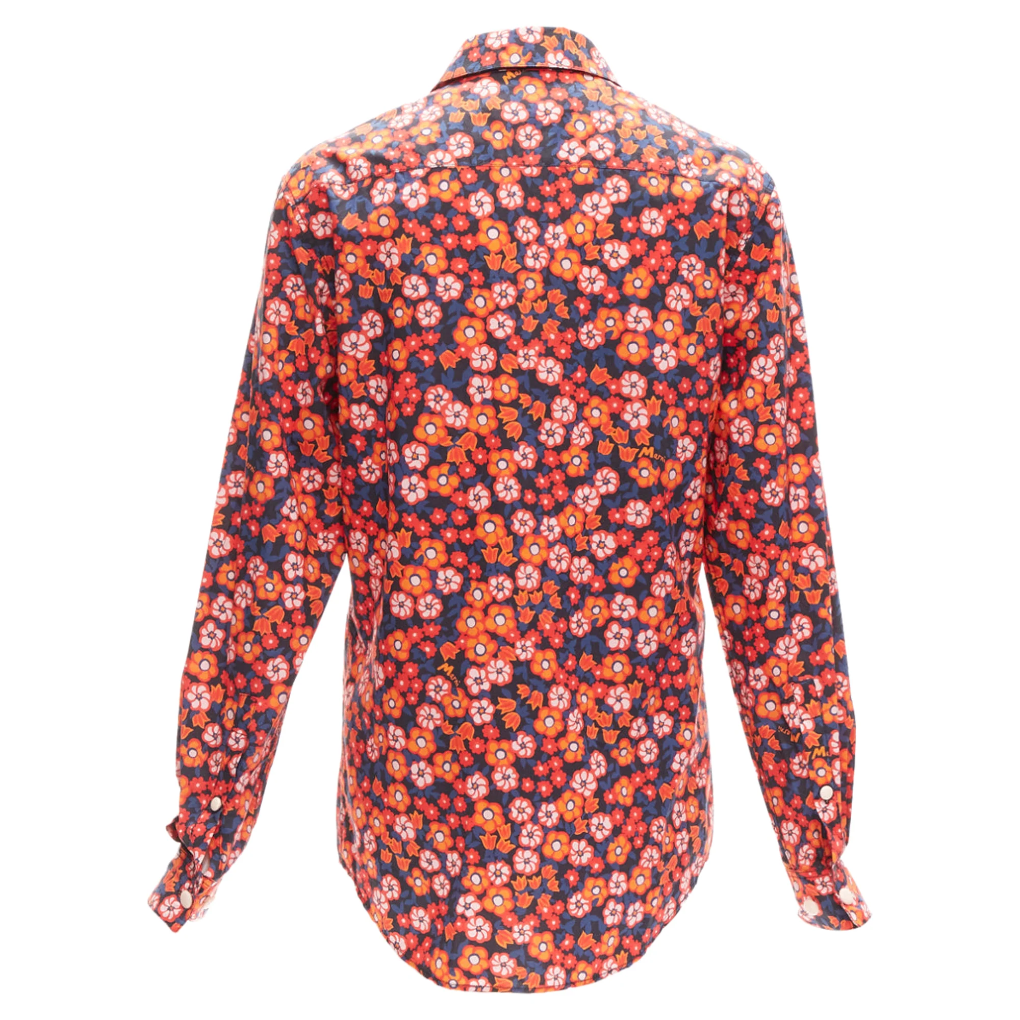Women's Marni cotton floral print long sleeve shirt top - Image 5