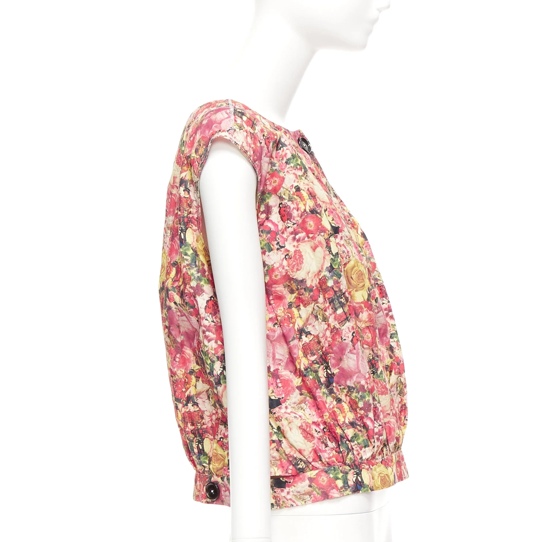Women's Marni floral print button boxy vest top - Image 10