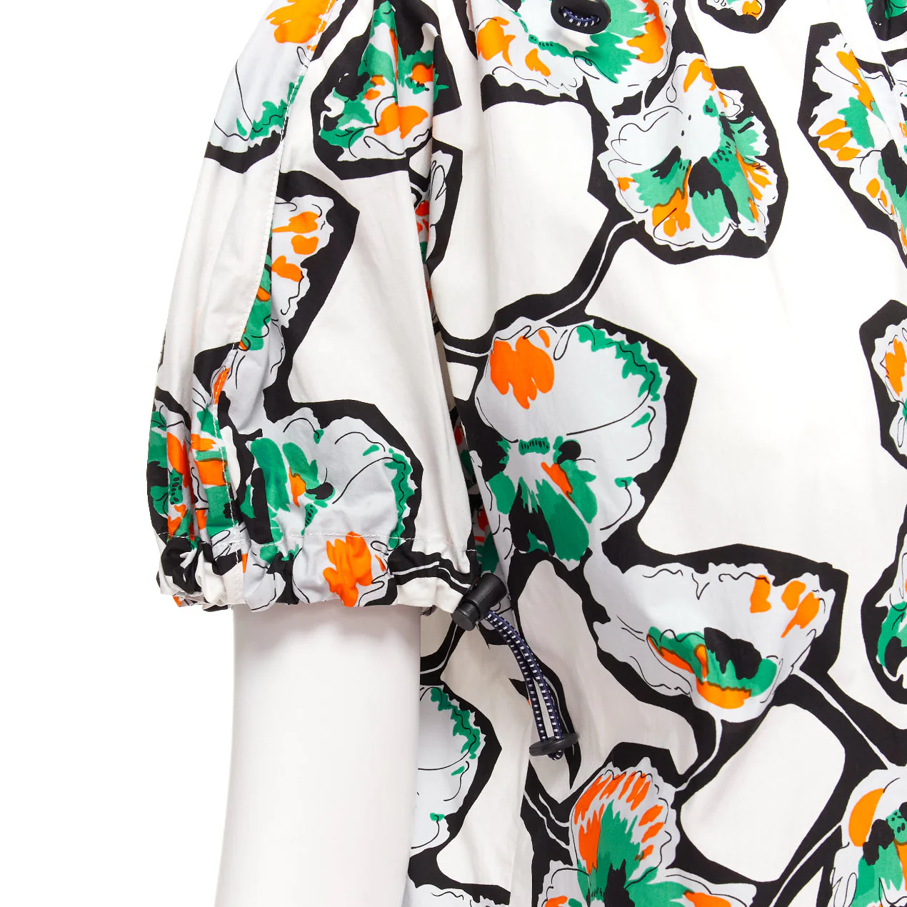 Women's Marni floral print drawstring loop toggle shirt - Image 8