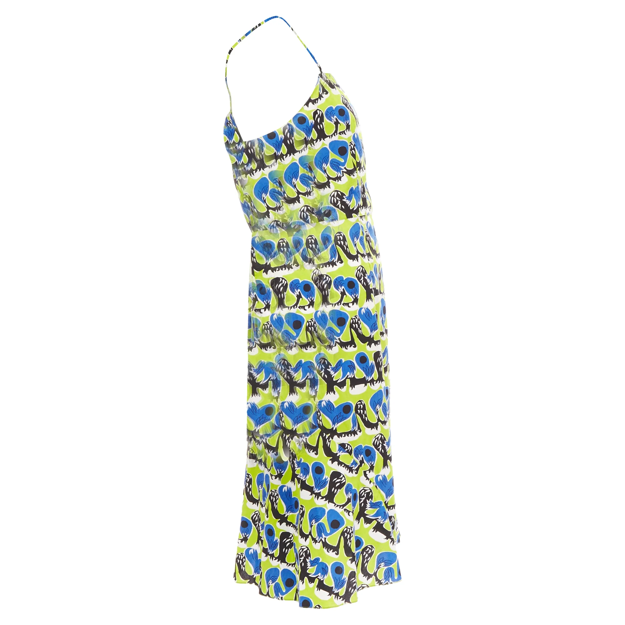 Women's Marni geometric print cotton kick summer dress - Image 4