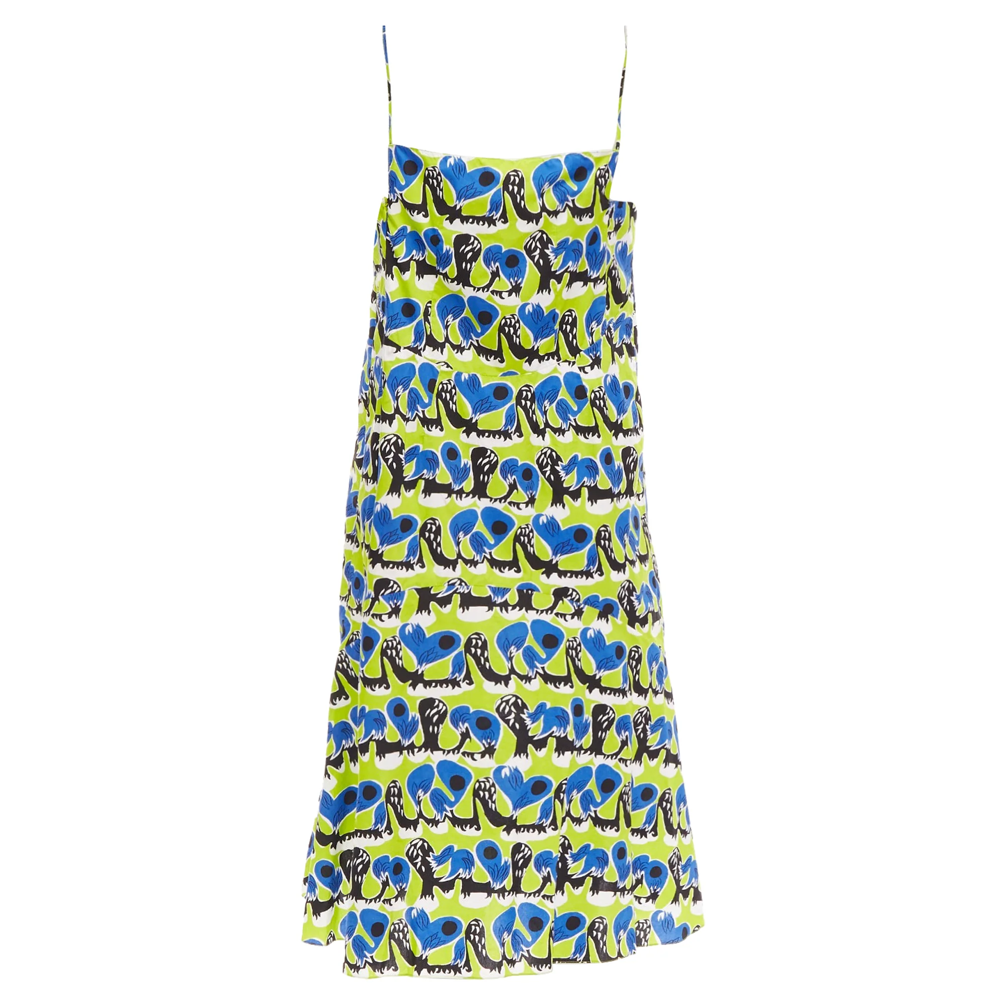 Women's Marni geometric print cotton kick summer dress - Image 5