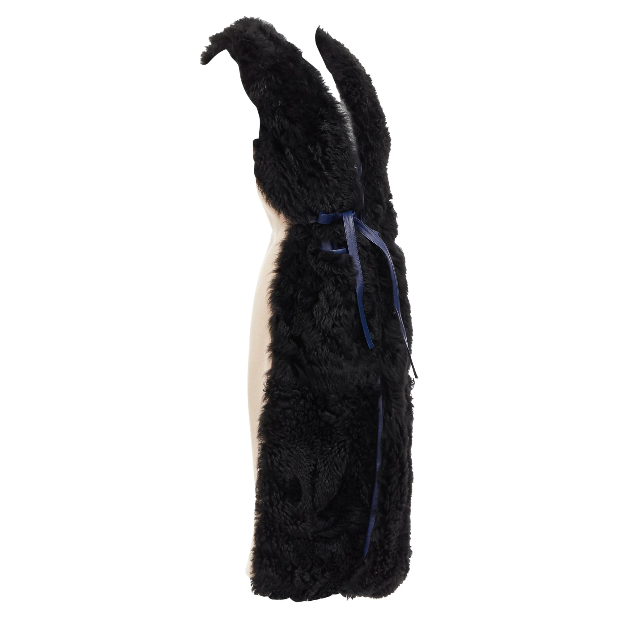 Women's Marni lamb shearling fur leather belted belt - Image 3