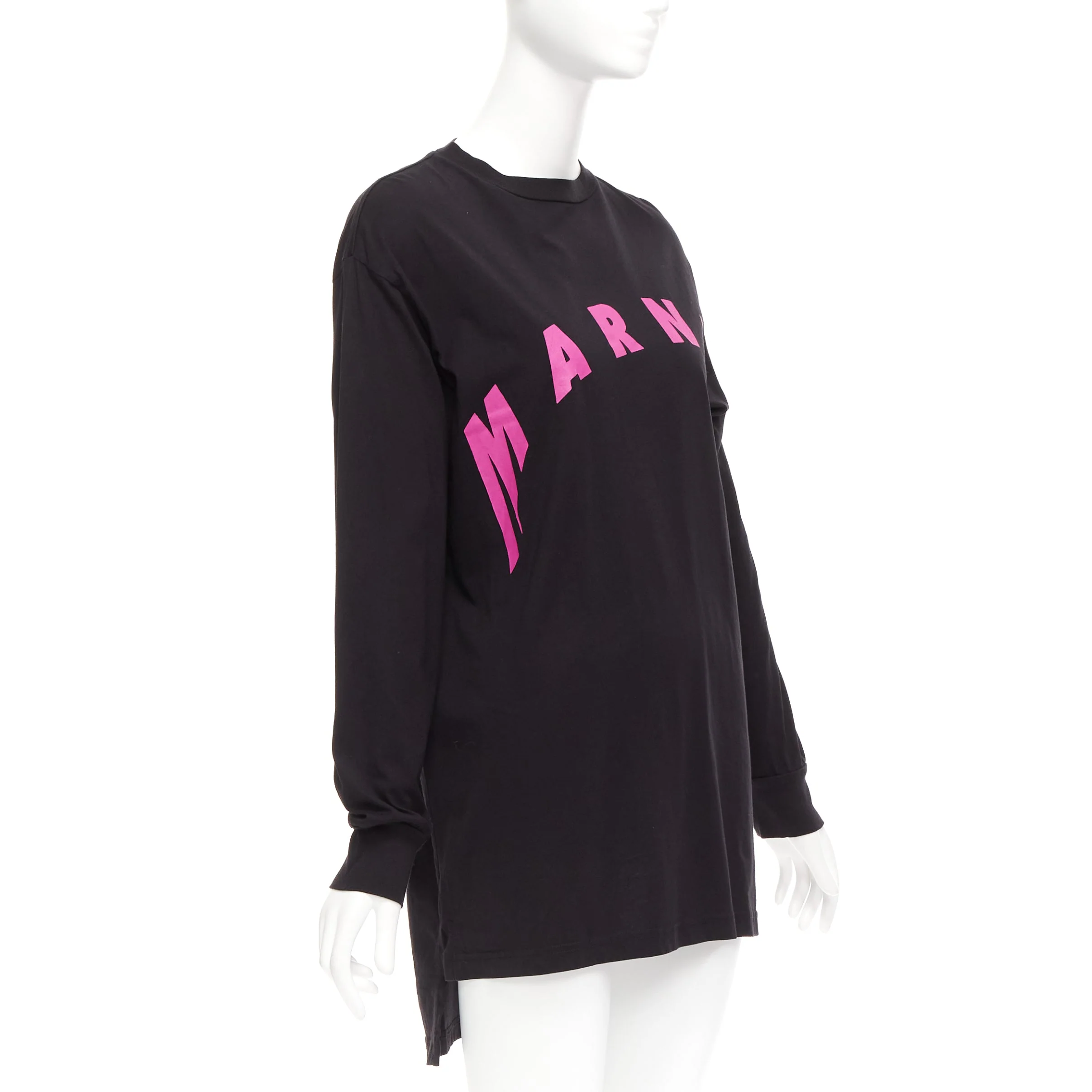 Women's Marni logo print long sleeve crew neck sweater dress - Image 9