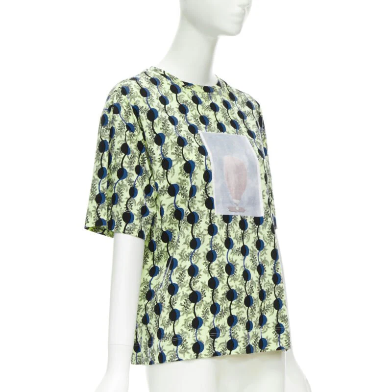 Women's Marni paisley geometric photo print short sleeve boxy tshirt - Image 9