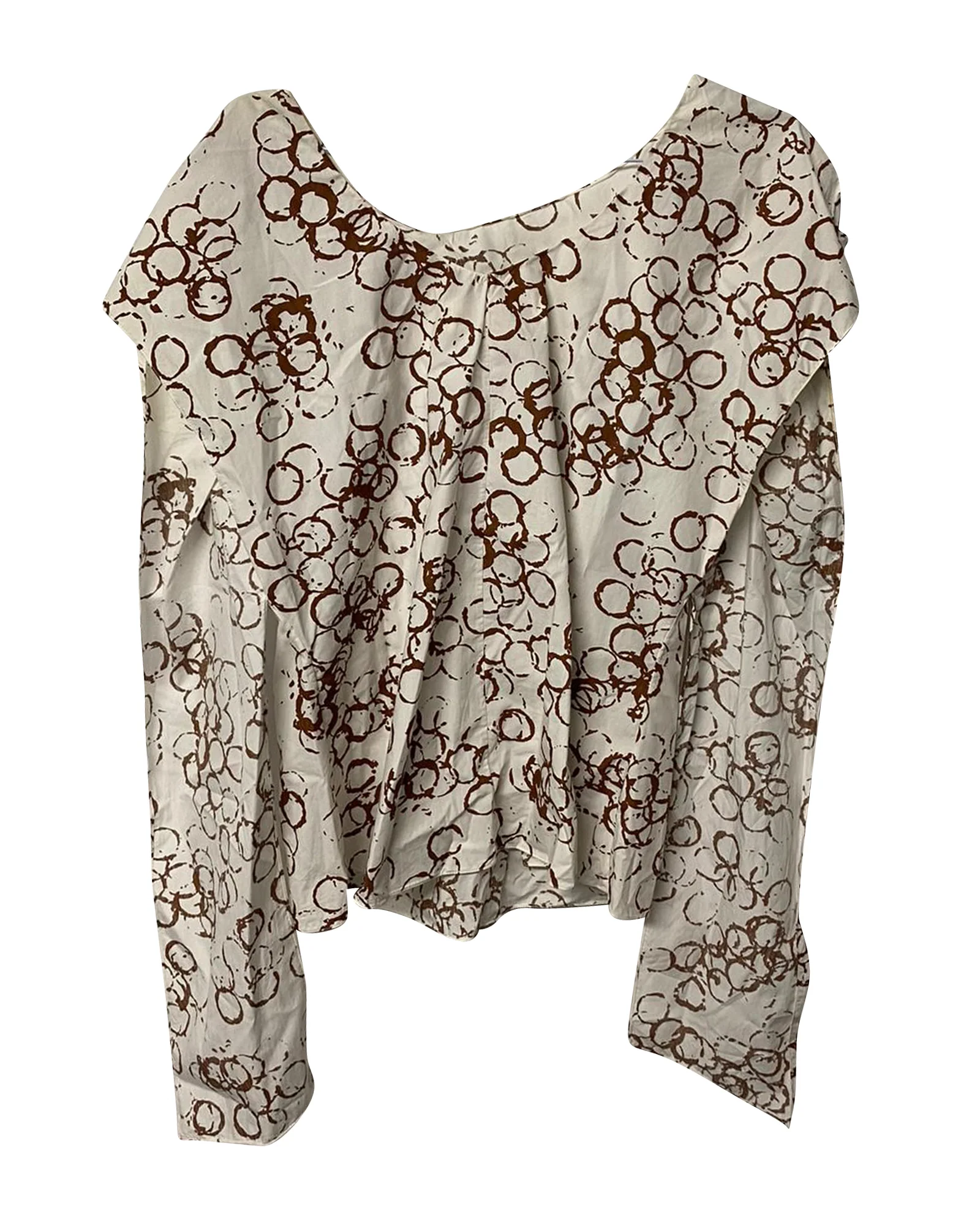 Women's Marni Patterned Blouse in White Cotton - Image 5