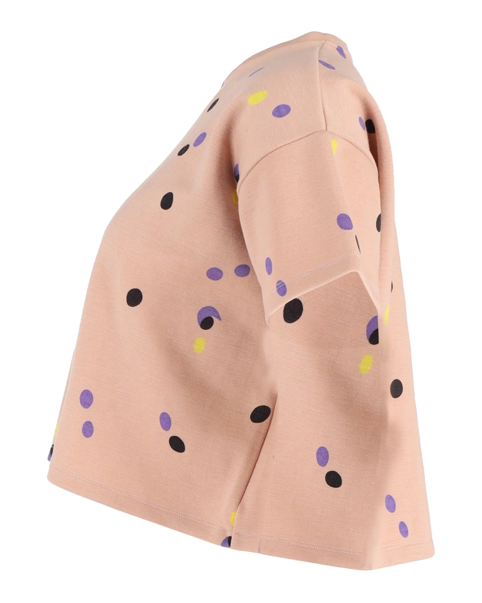 Women's Marni Polka-Dot Crop T-shirt in Peach Cotton - Image 2