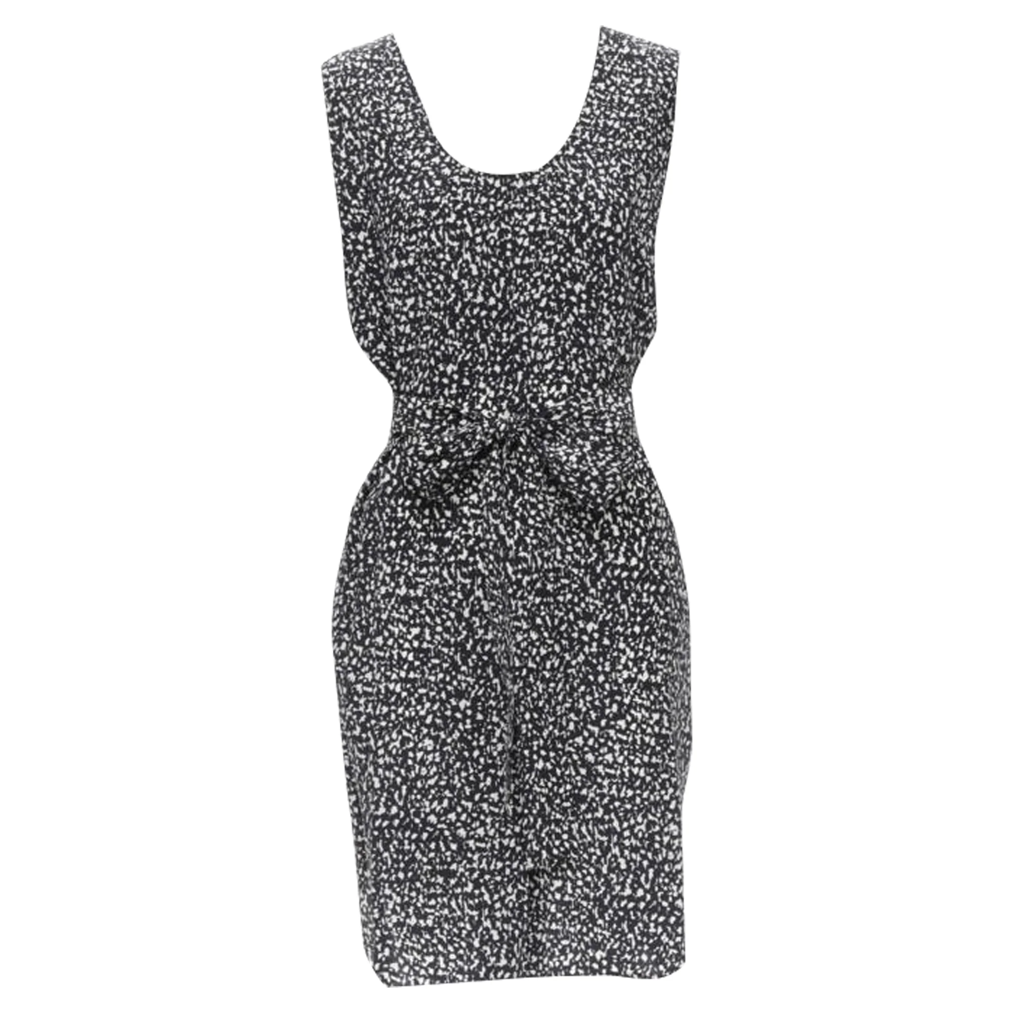 Women's Marni silk abstract button belted sheath dress
