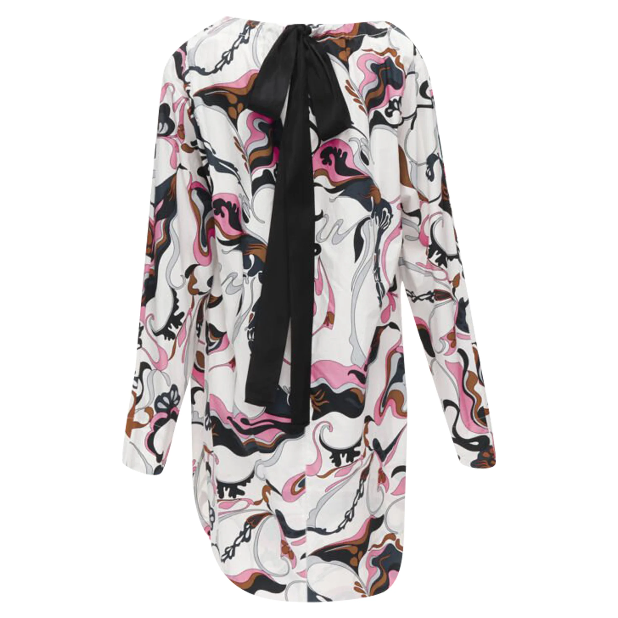 Women's Marni swirl floral cotton boat neck long sleeve dress - Image 5
