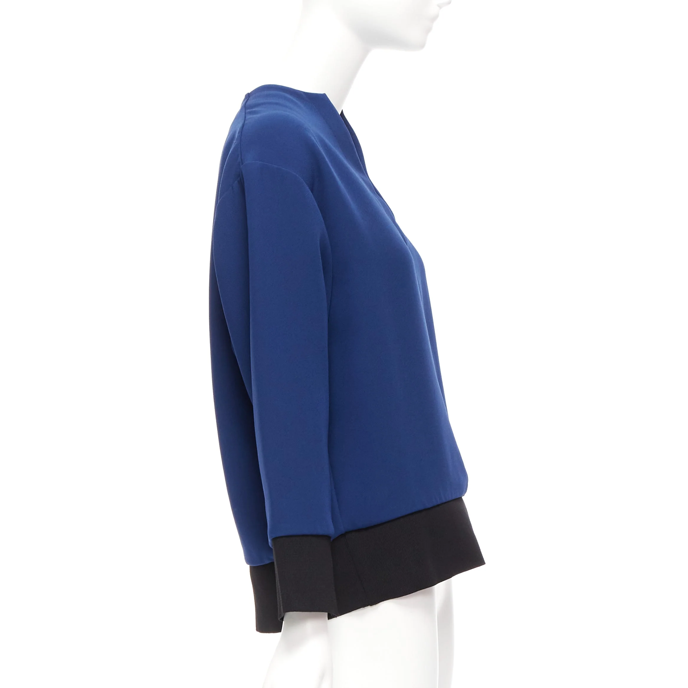 Women's Marni V neck crast ribbing long sleeve boxy on top - Image 10