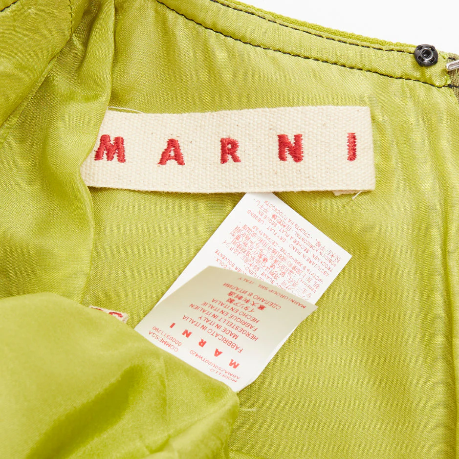 Women's Marni virgin wool overstitch silk lined shift dress - Image 8