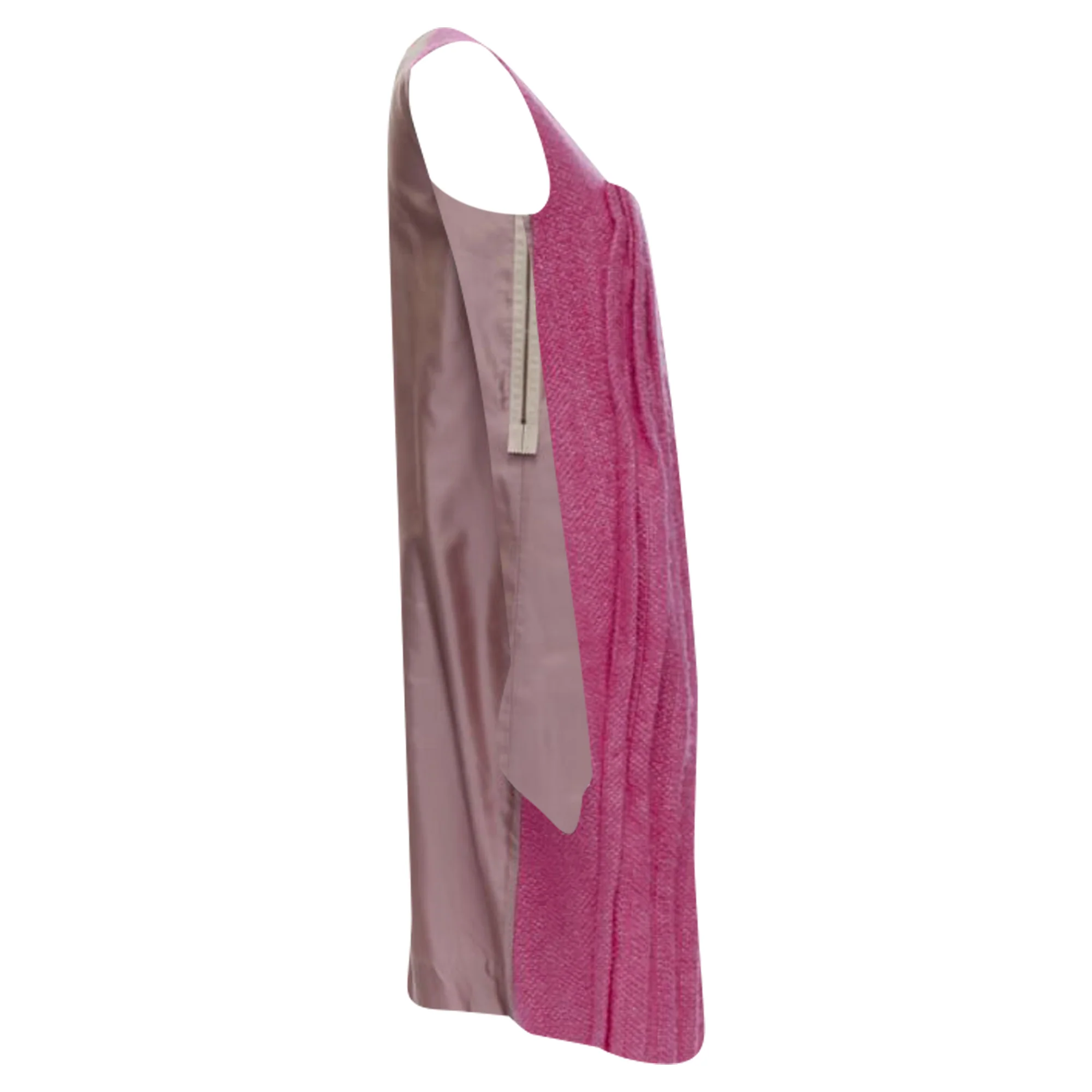 Women's Marni wool tweed pleat crast back sleeveless dress - Image 4