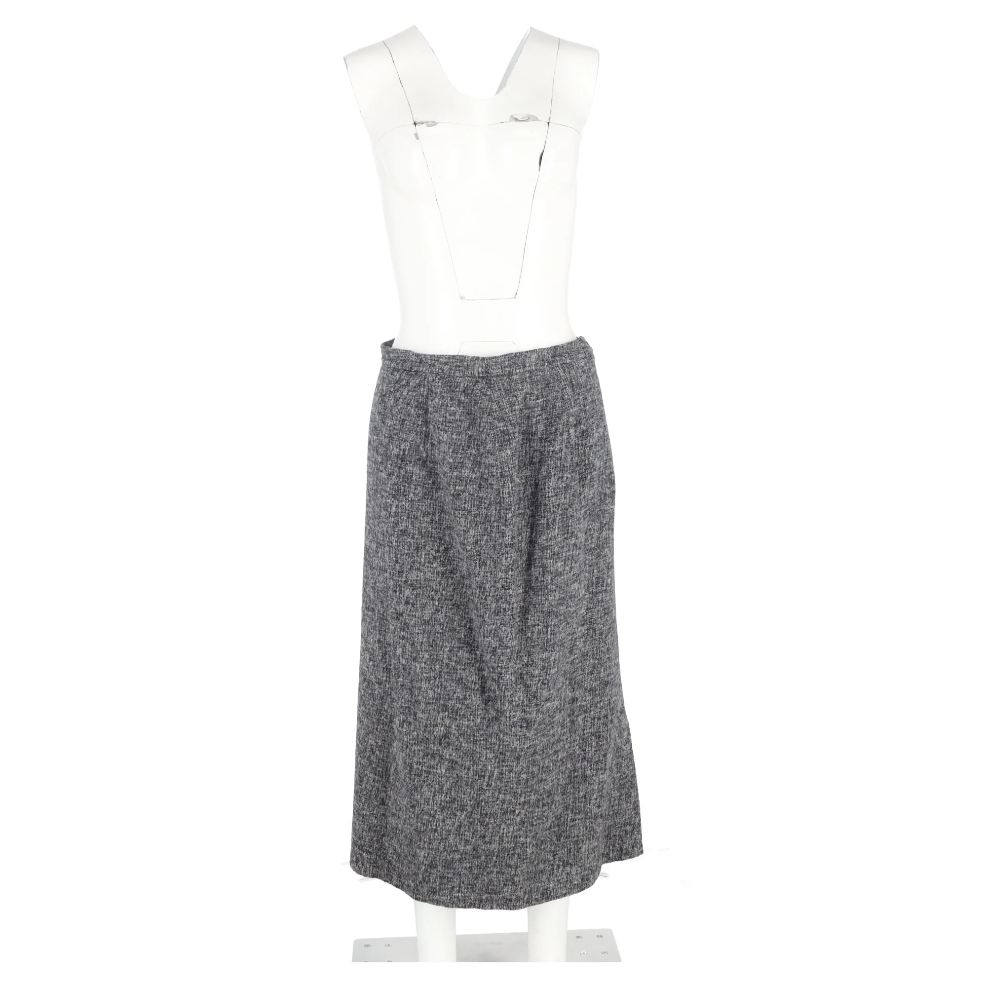 Women's Max Mara Midi A-Line Skirt in Grey Wool - Image 4