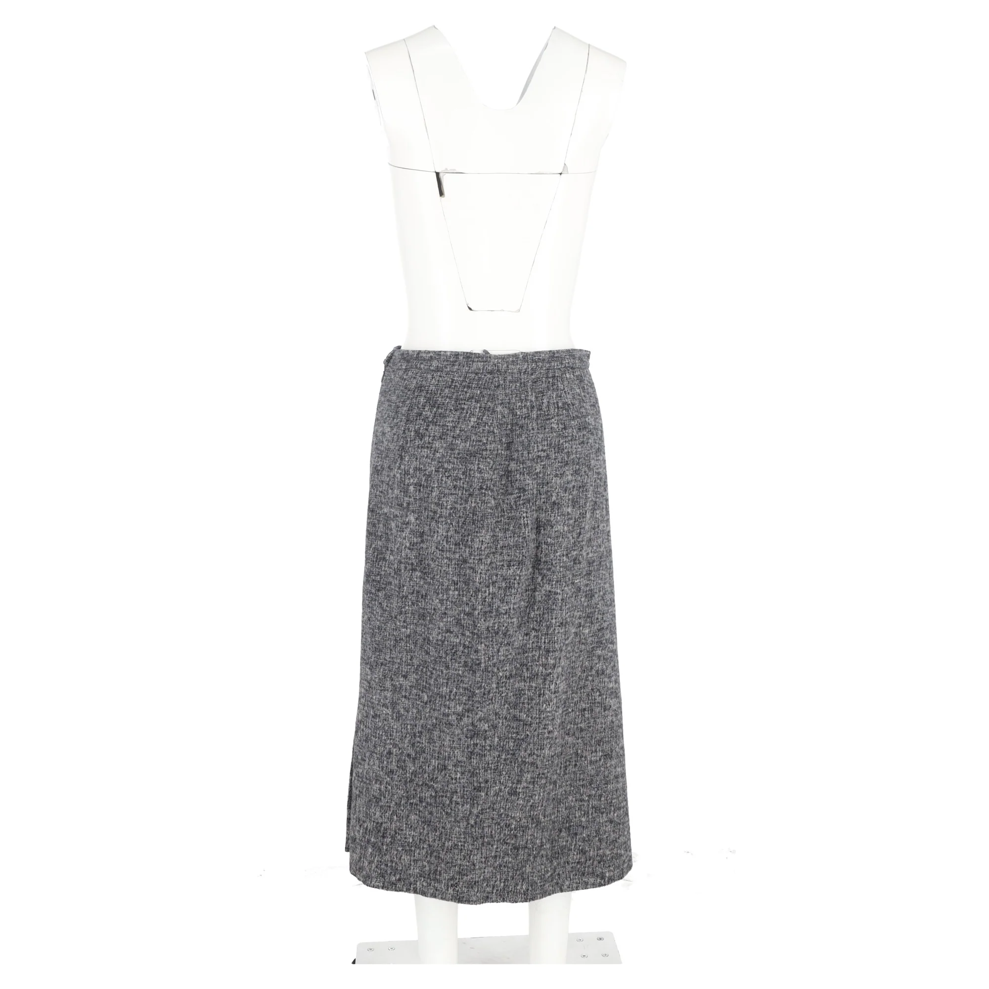 Women's Max Mara Midi A-Line Skirt in Grey Wool - Image 6