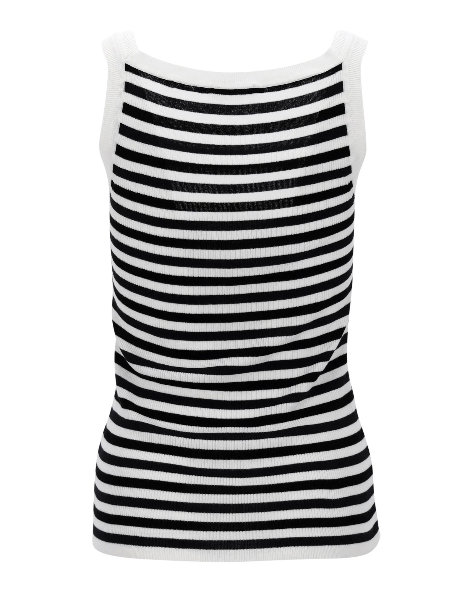 Women's Max Mara Striped Tank Top in Black and White Cotton - Image 2