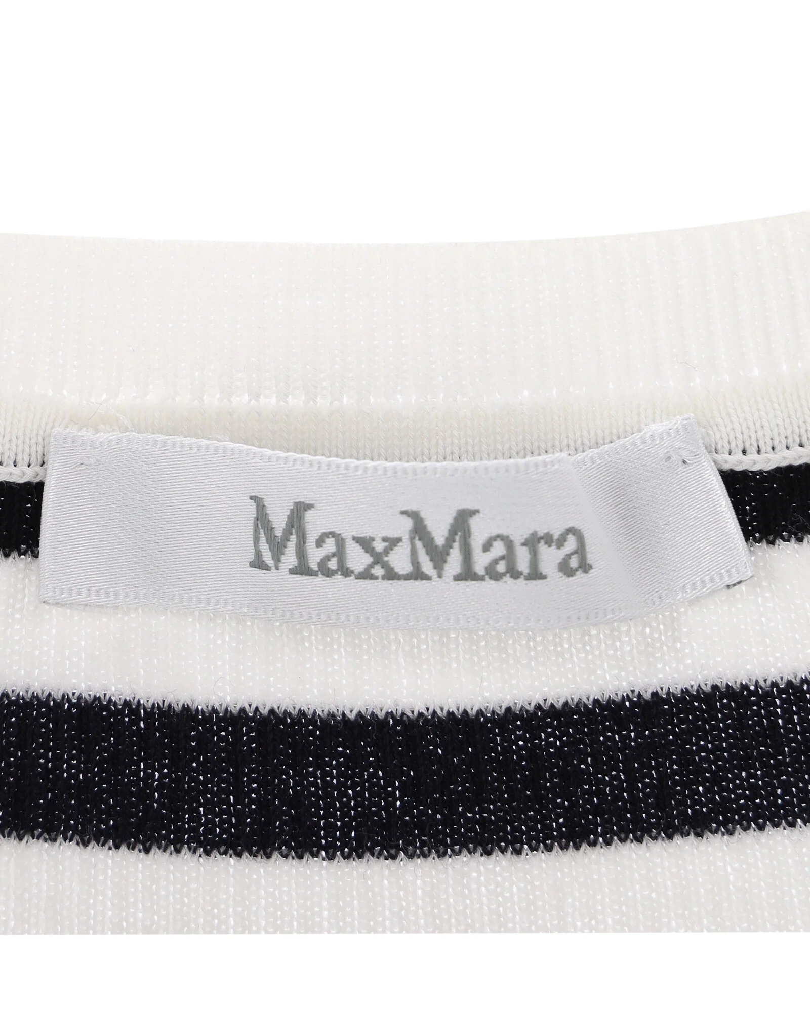 Women's Max Mara Striped Tank Top in Black and White Cotton - Image 4
