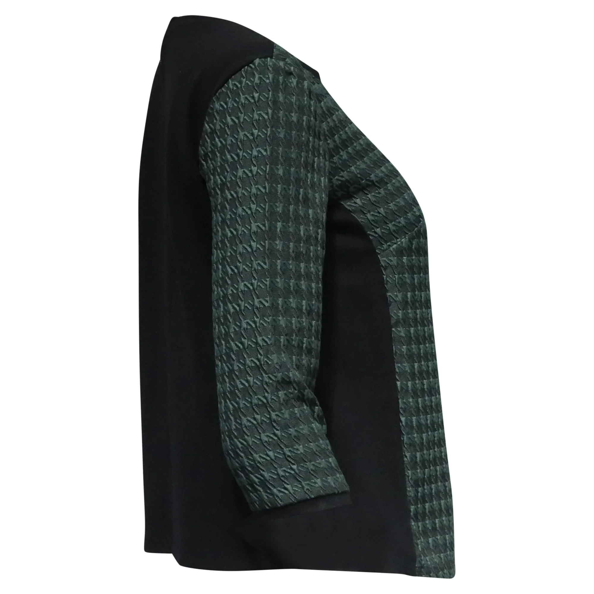 Women's Weekend Max Mara Two Tone Blouse in Green Viscose - Image 3