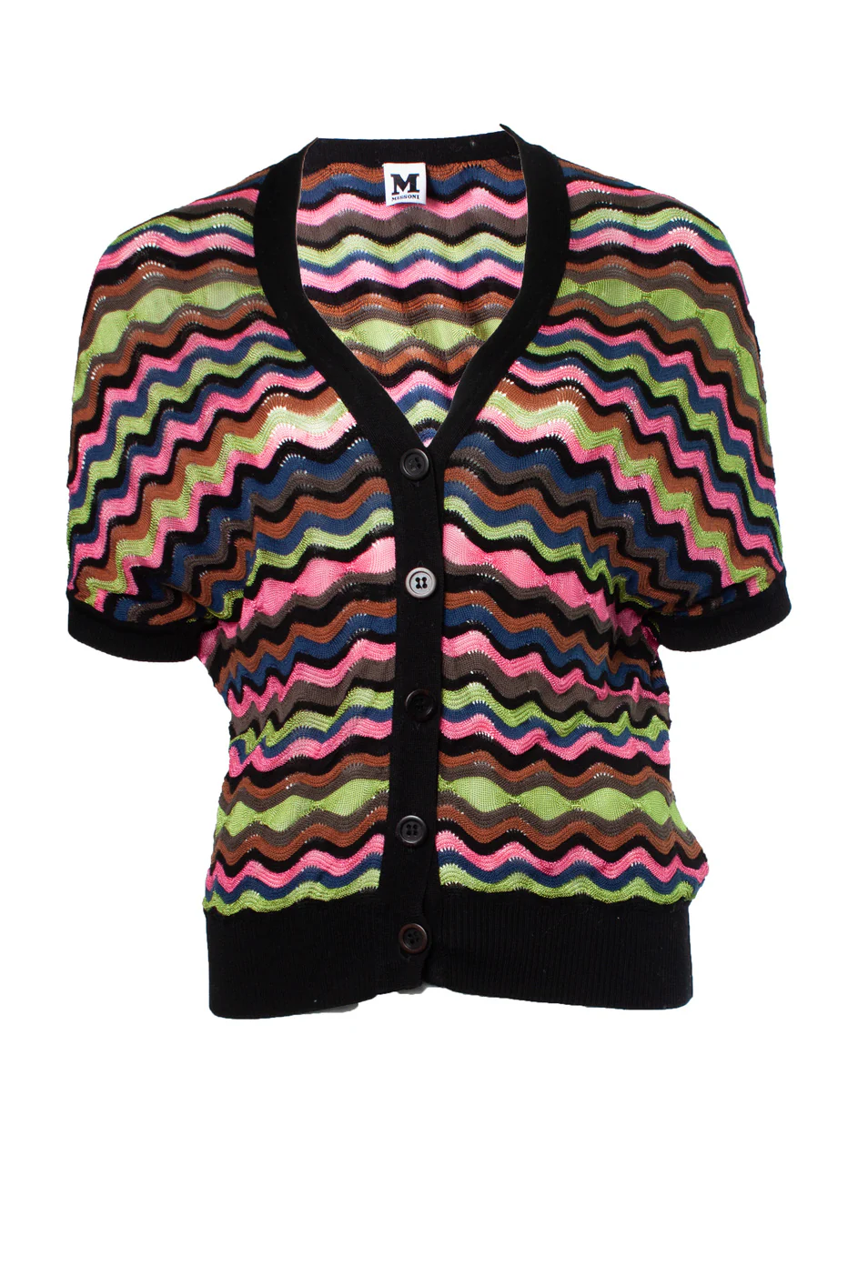 Women's M Missoni multicolour short sleeve cardigan