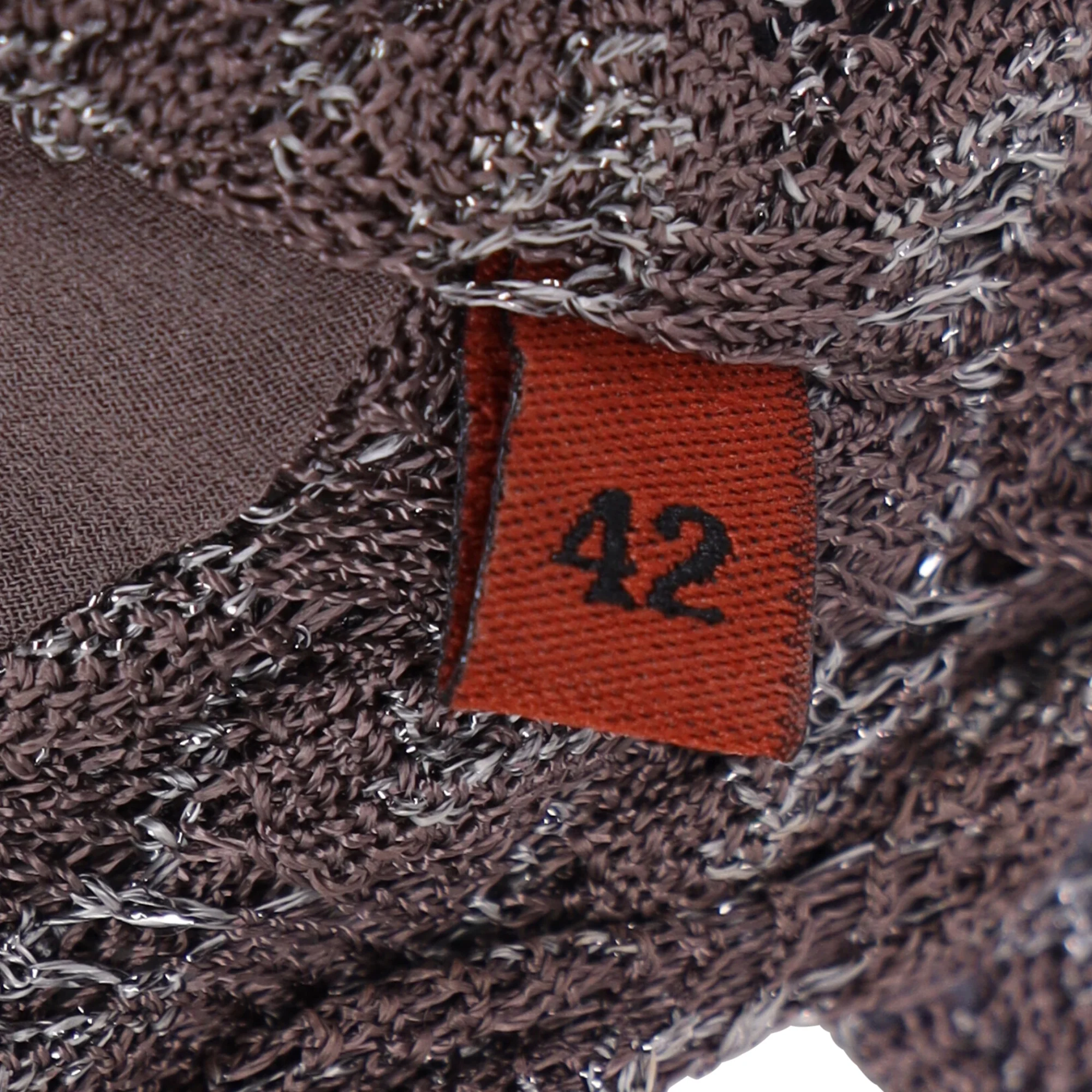 Women's Missoni Knitted Deep Neck Mini Dress in Brown Viscose - Image 5